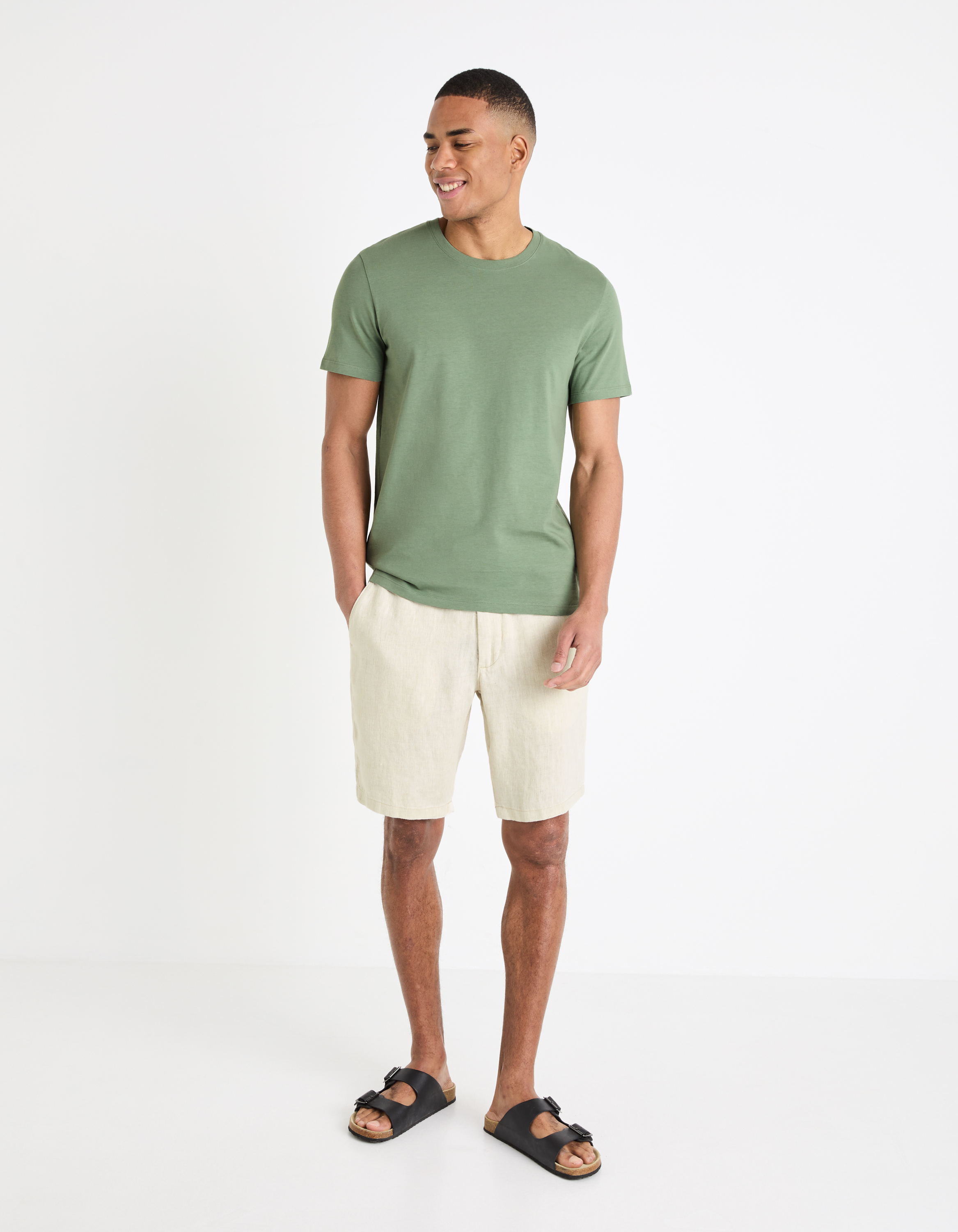 Pantaloni scurti pentru barbati Celio - crem