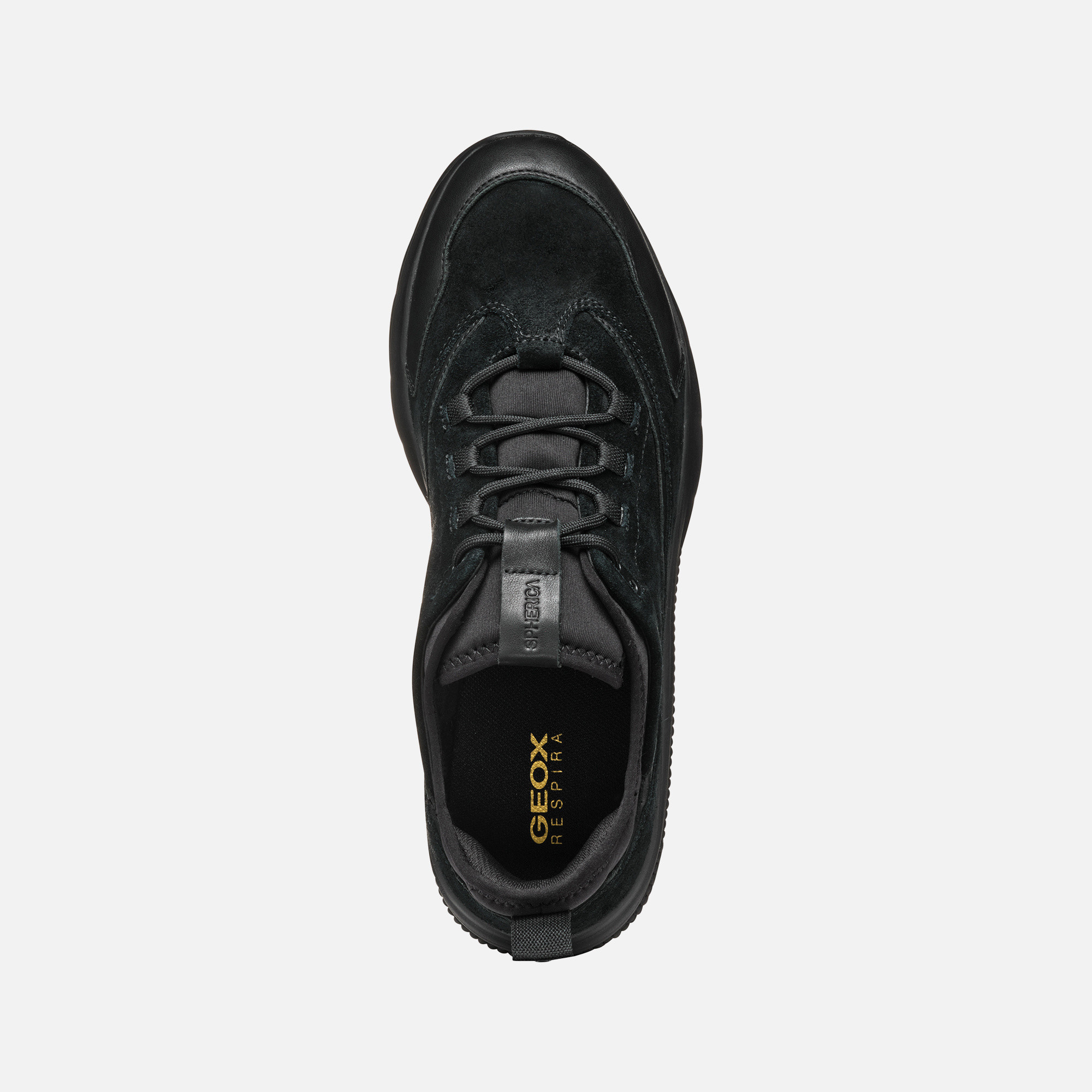 Black Men's Geox Spherica Actif Sneakers - Men's