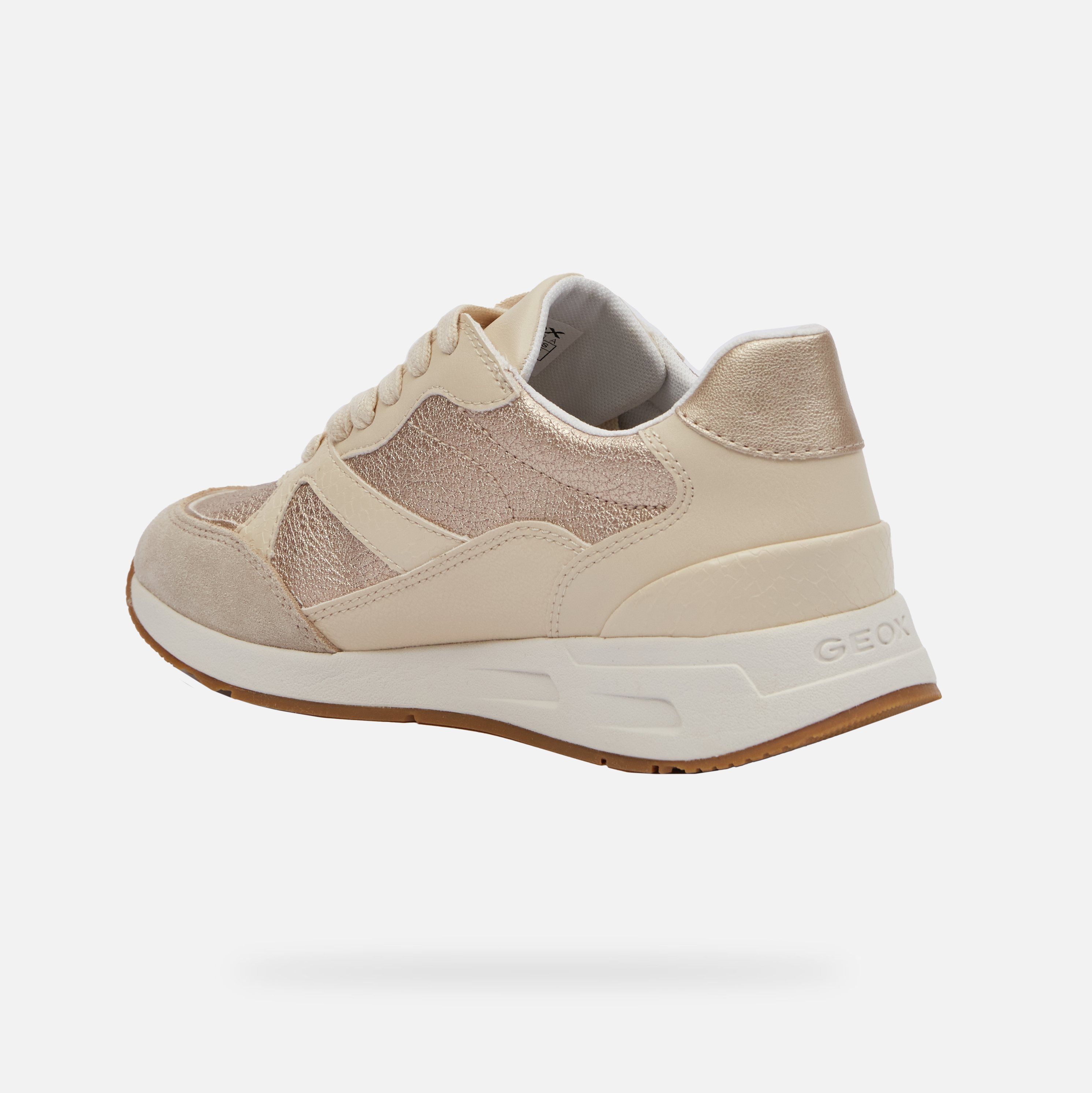 Cream women's sneakers Geox Bulmya - Women's