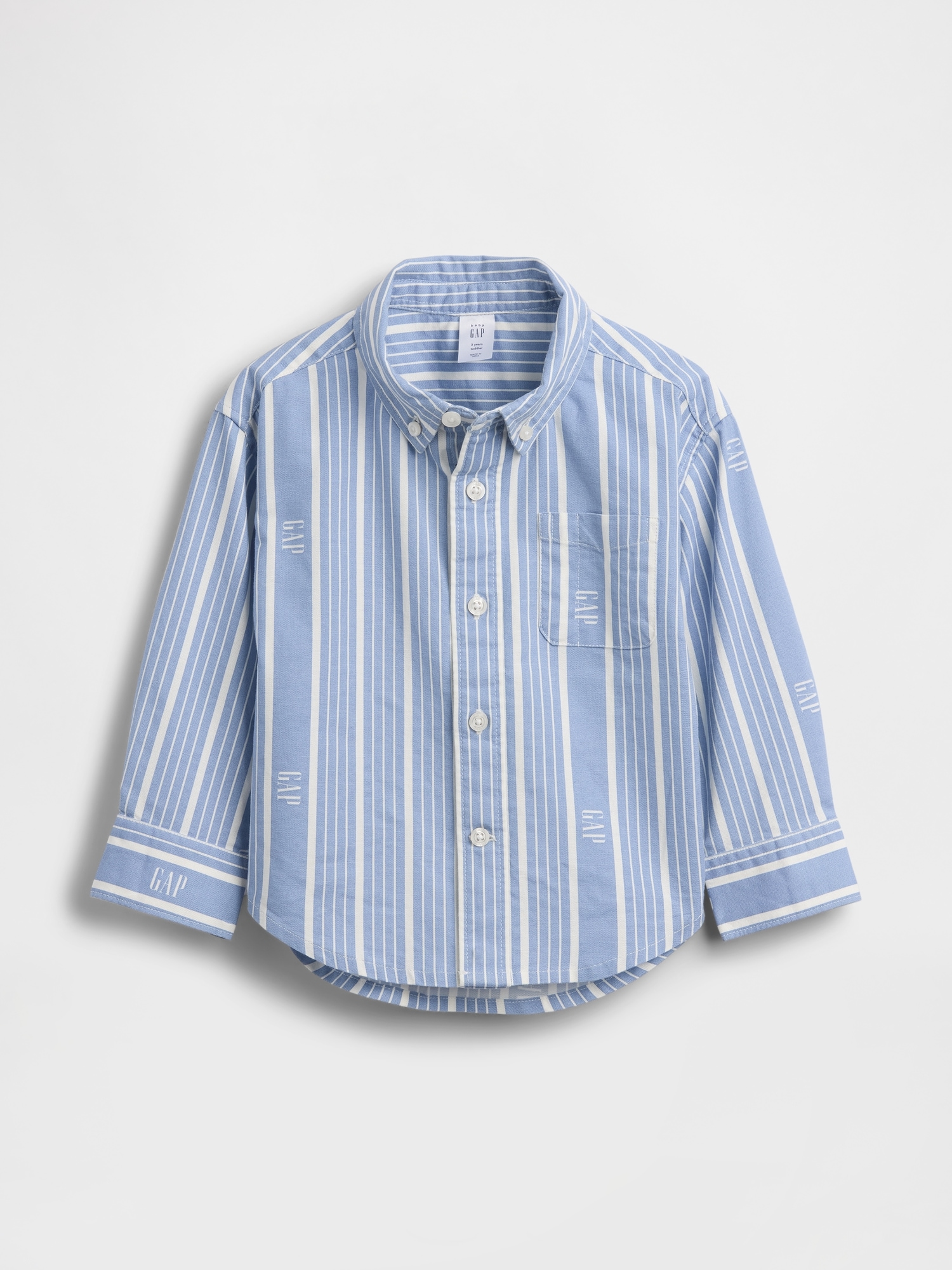 Детска овърсайз риза GAP с лого Oxford Big Shirt - Момчета
