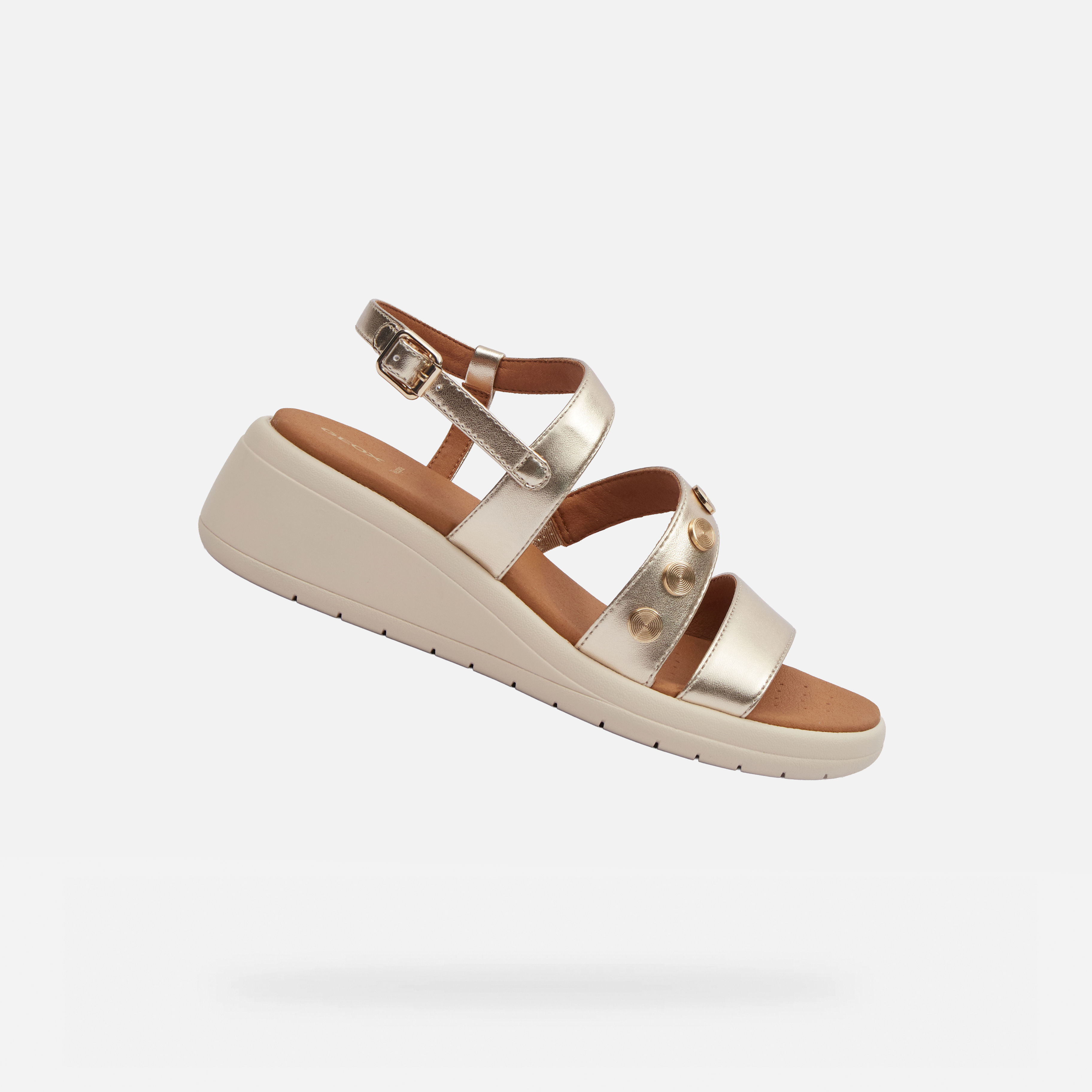 Gold women&#039;s sandals Geox Meliconia - Women&#039;s