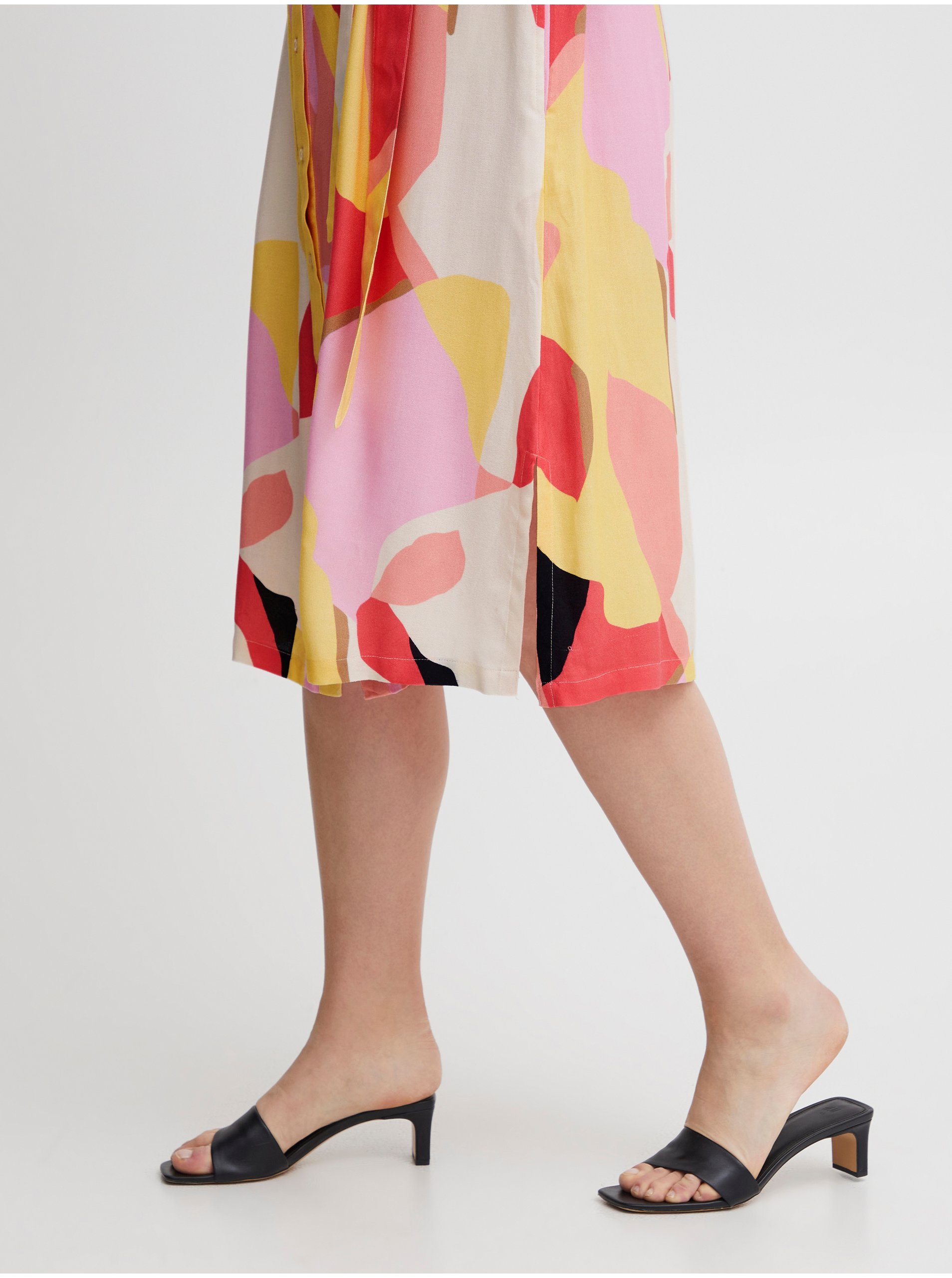 Marimi curvy pentru femei Fransa - roz, alb