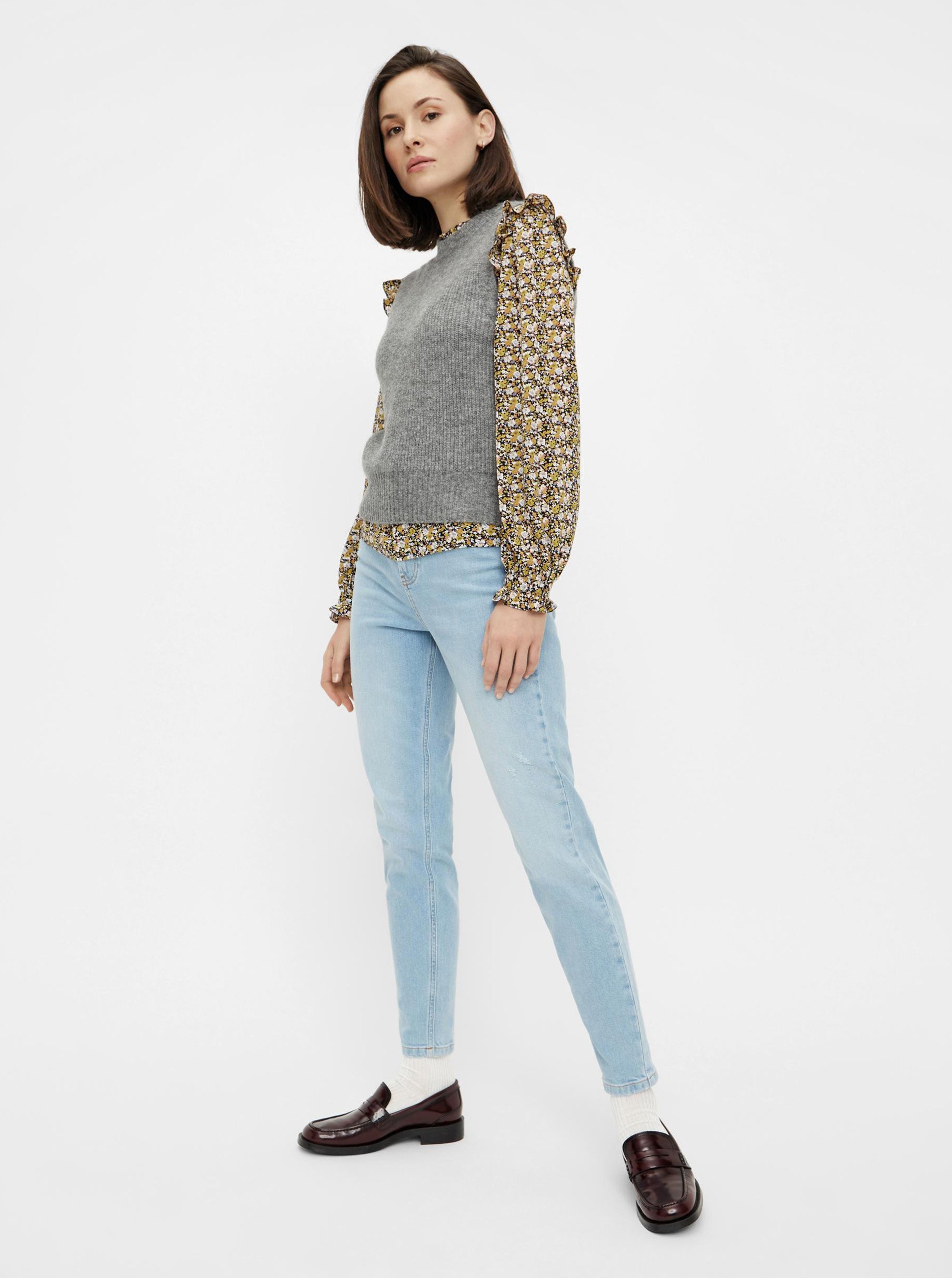 Boyfriend, Mom pentru femei Pieces - albastru deschis