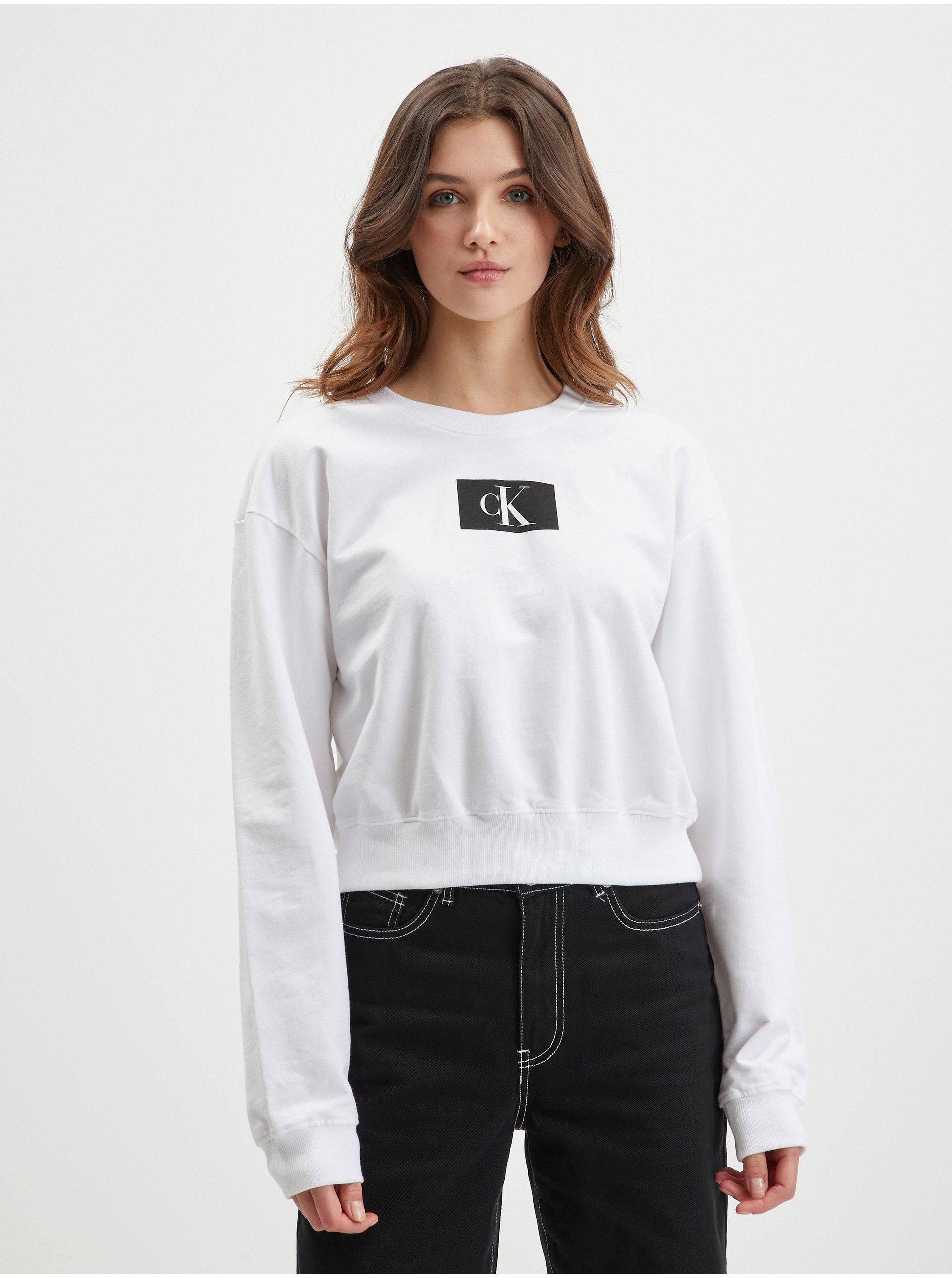 White Women's Calvin Klein Underwear Sweatshirt - Women
