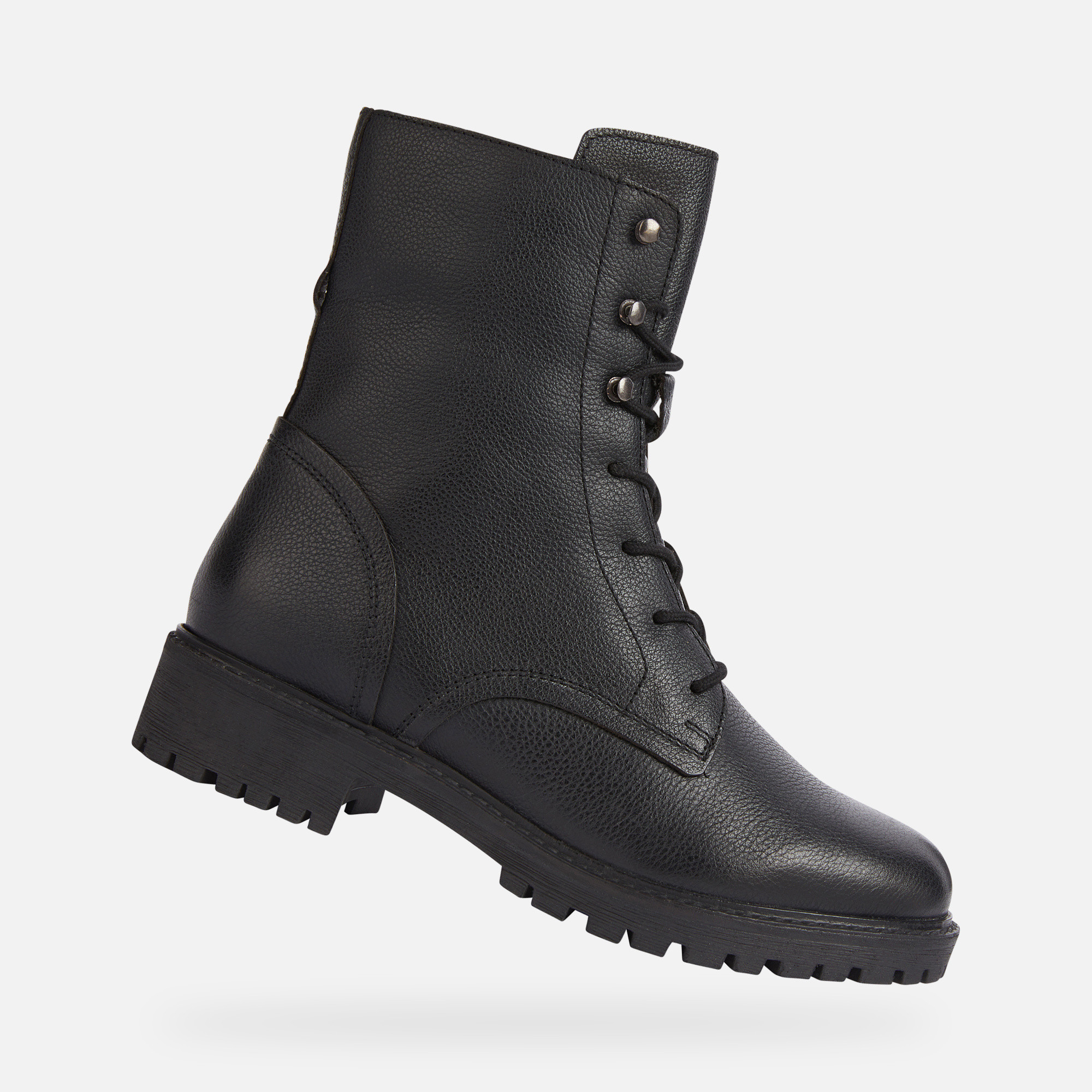 Black womens ankle boots Geox Hoara - Womens