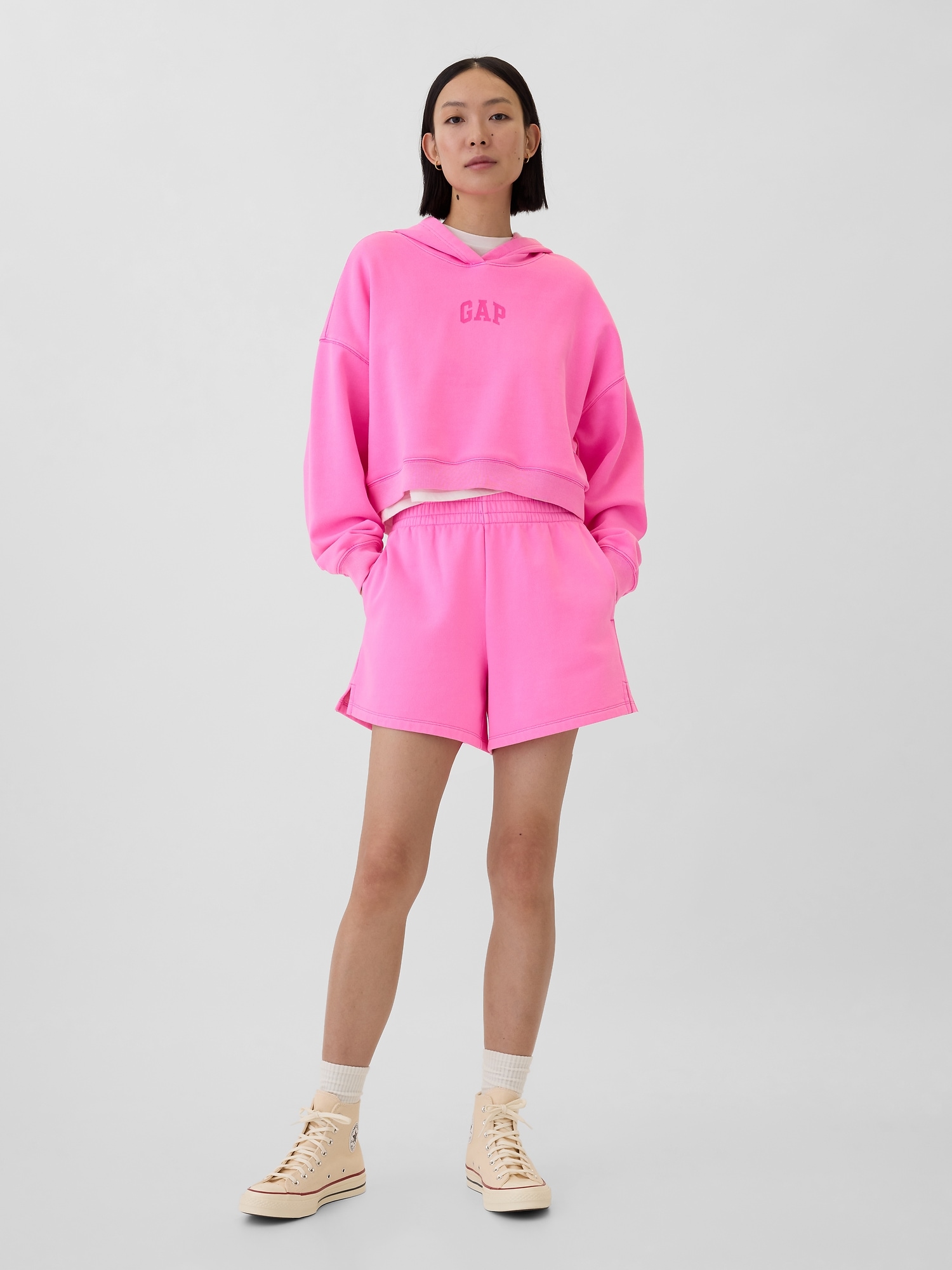 GAP Crop sweatshirt with logo - Women&#039;s