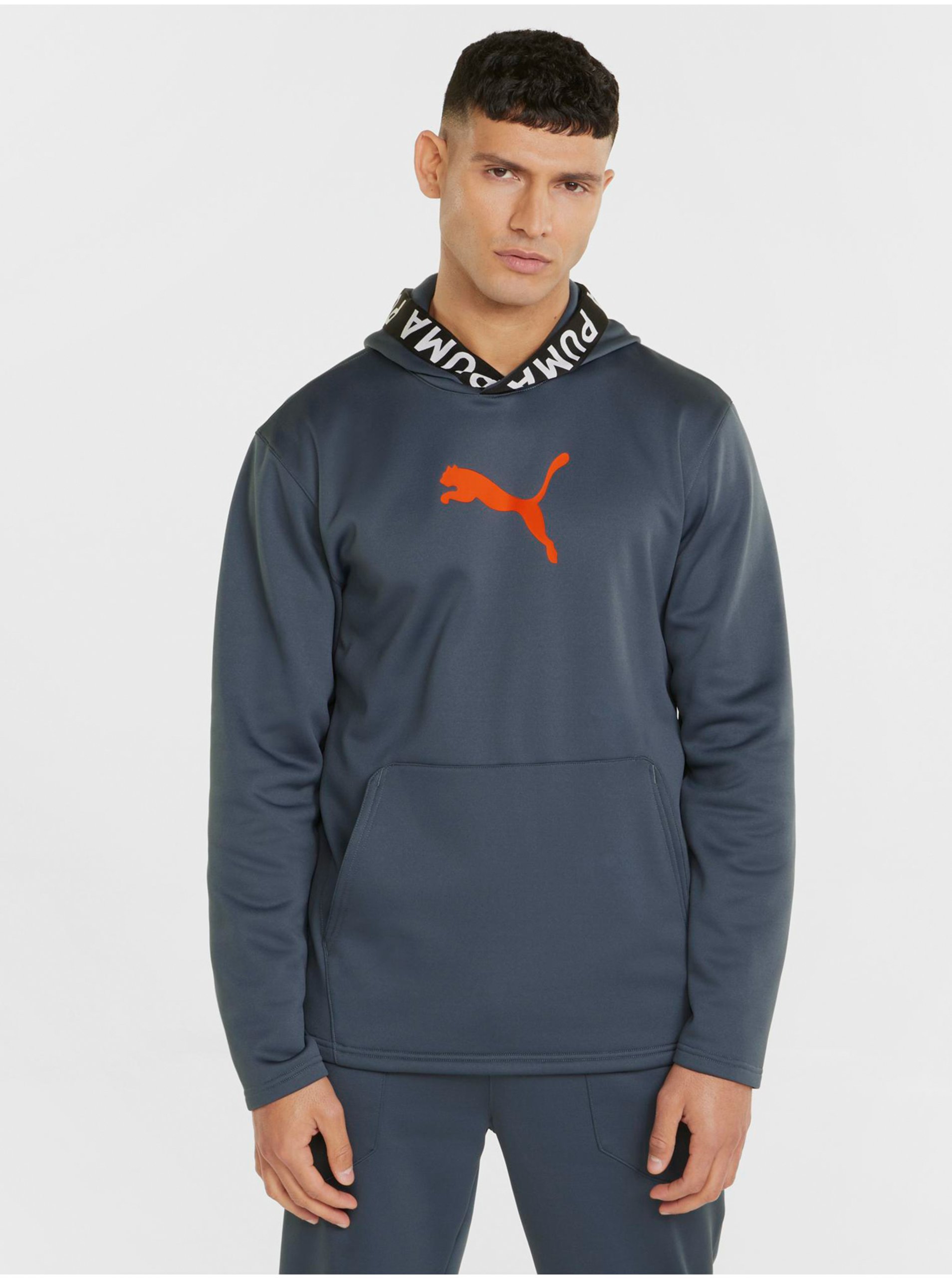 Grey Men's Sports Fleece Hoodie Puma - Men