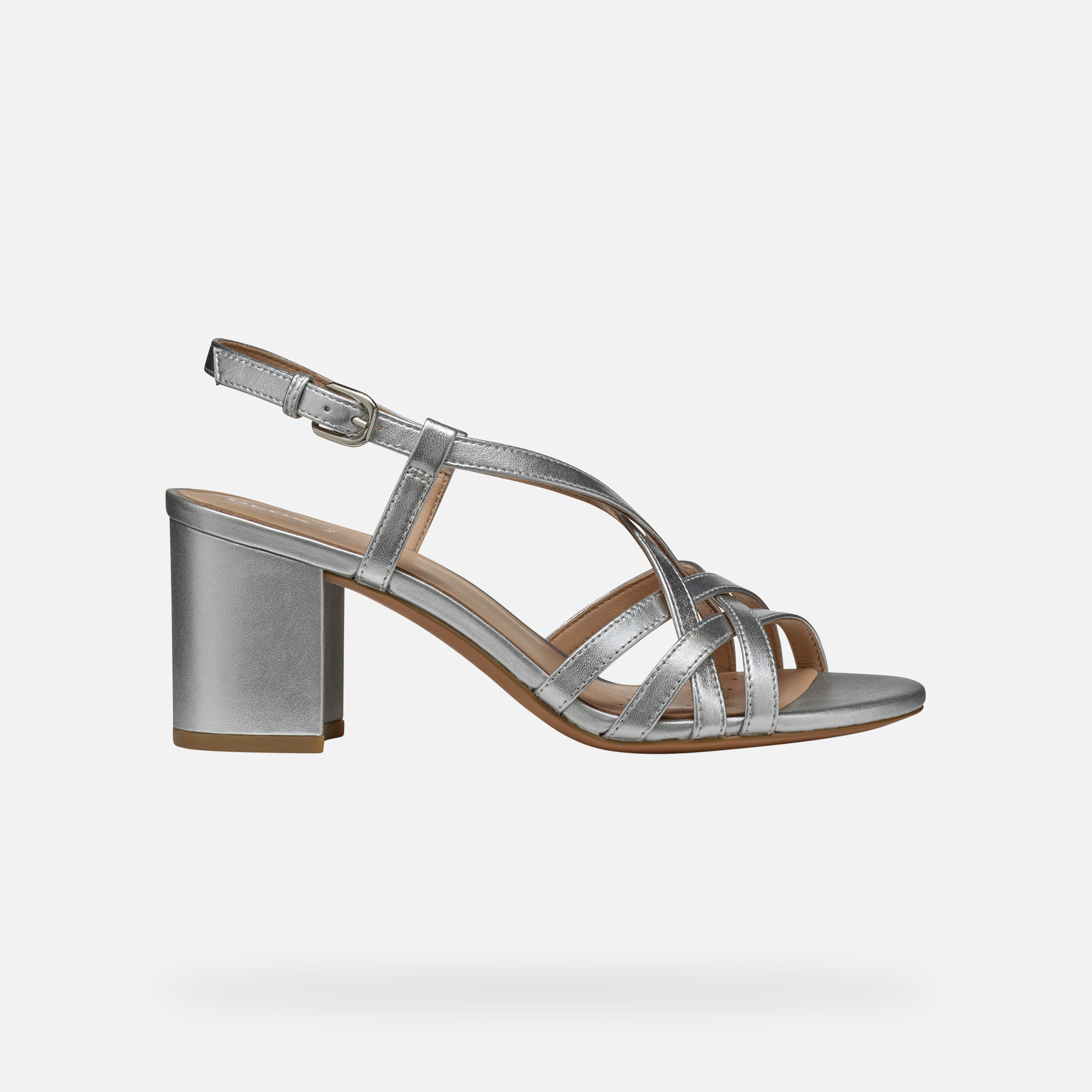 Silver women's sandals Geox Virnilisa 65 S - Women's