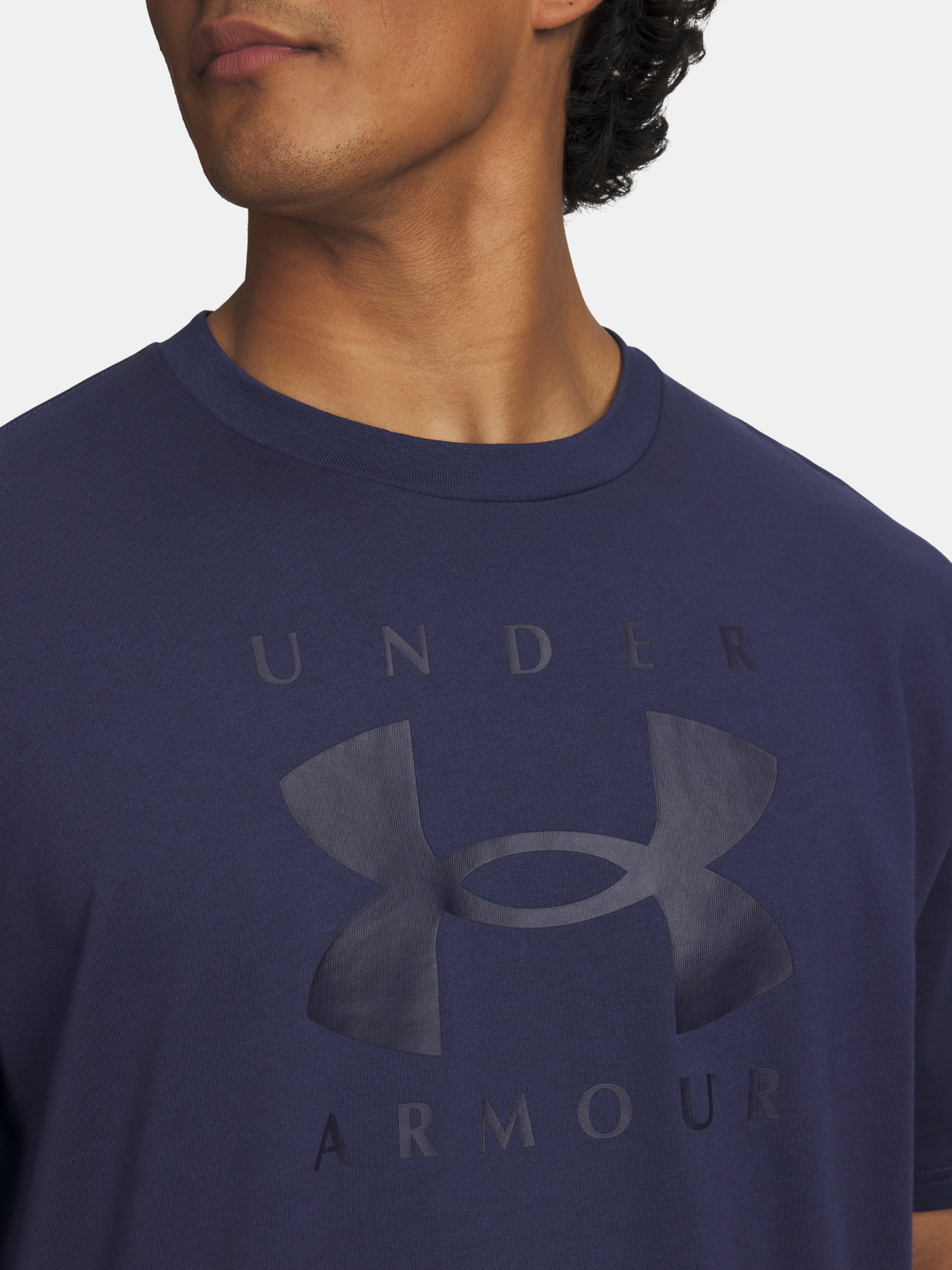 Men's Under Armour UA M HW OS Branded SS-BLU T-Shirt - Mens
