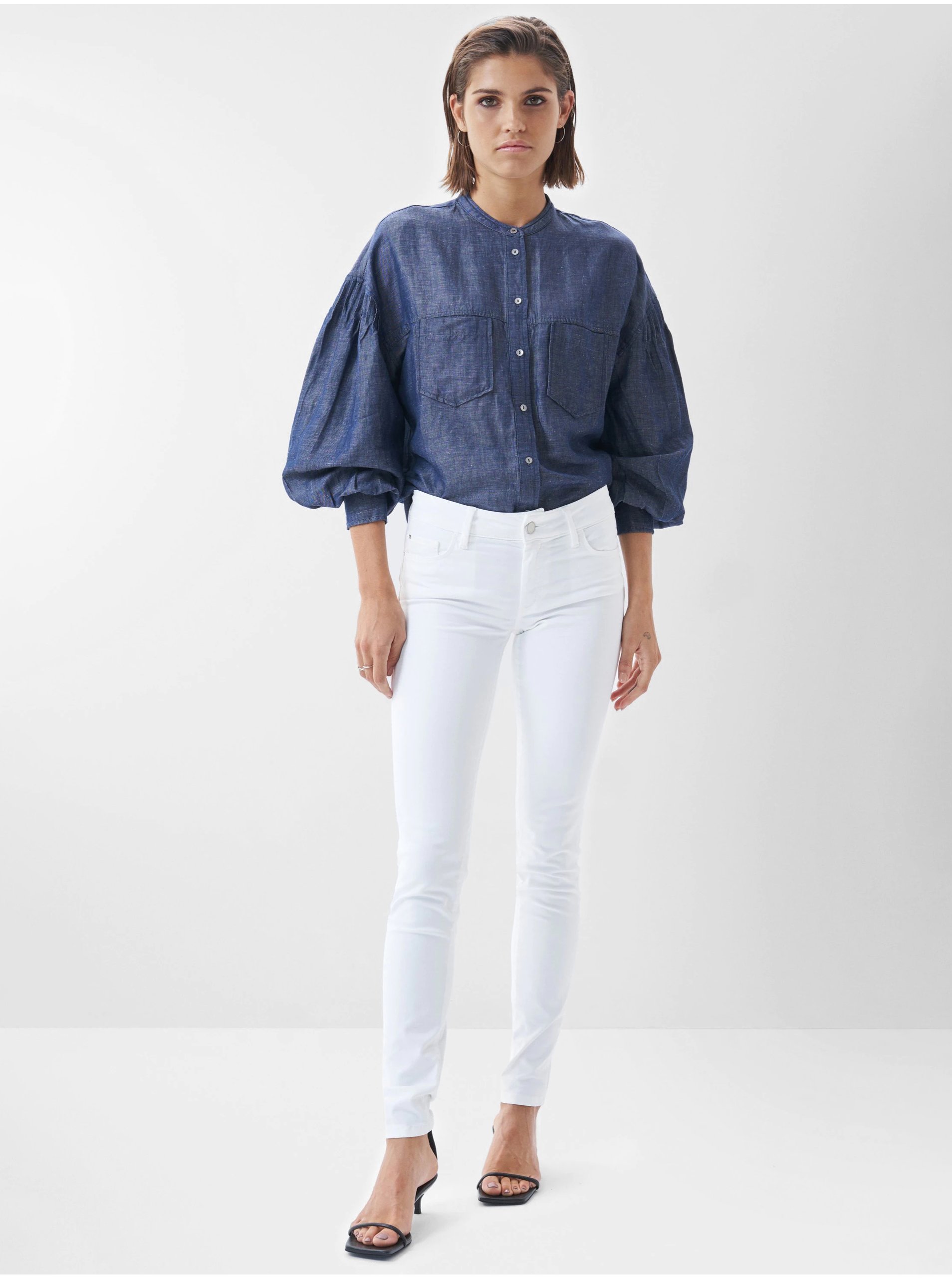 Bílé dámské skinny fit džíny Salsa Jeans - Dámské