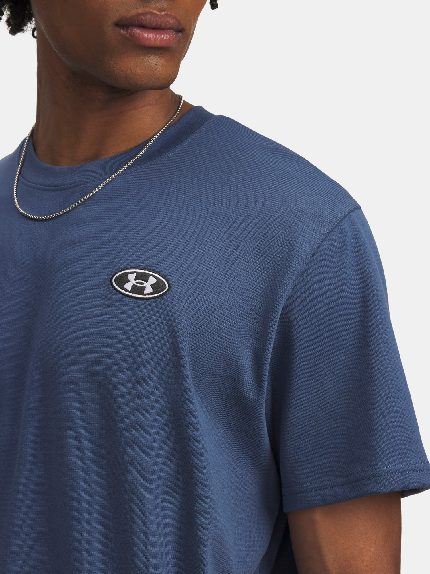 Men's Under Armour UA HW LC PATCH SS-BLU - Men's T-Shirt