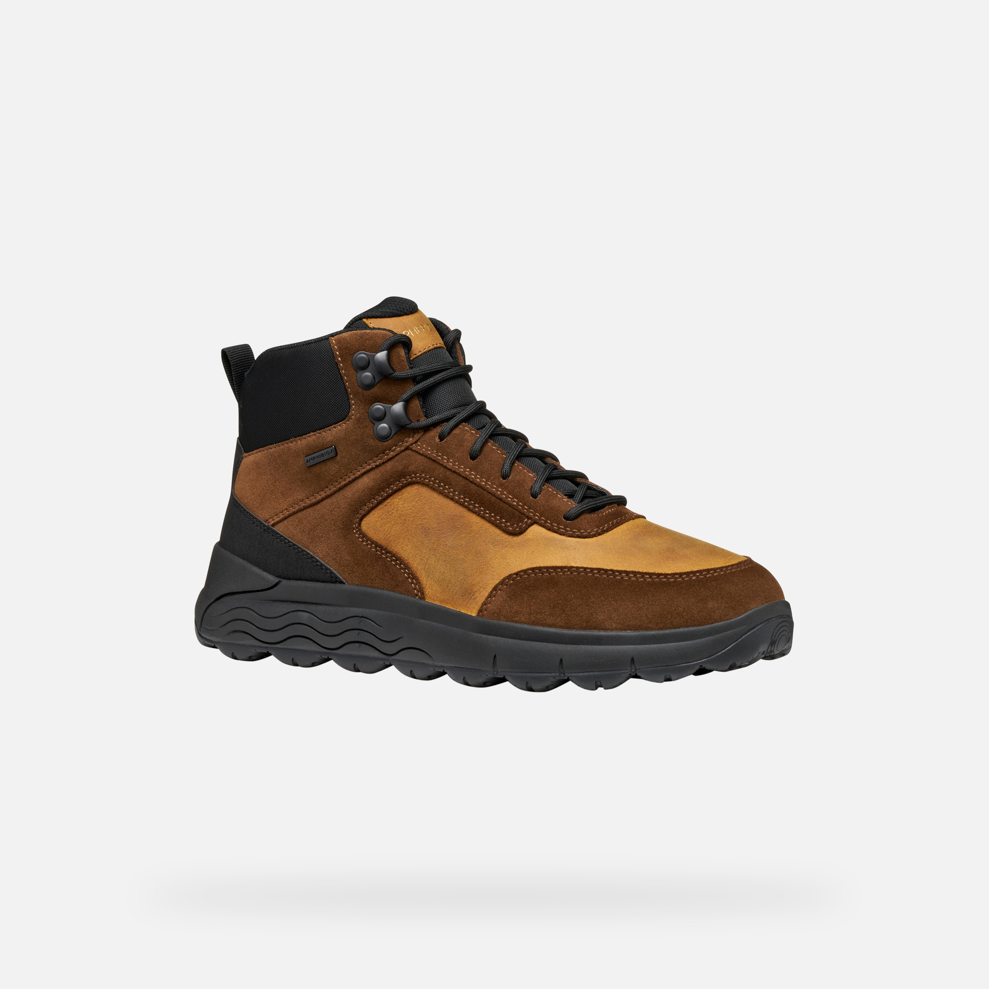 Brown men's ankle boots Geox Spherica 4X4 ABX - Men