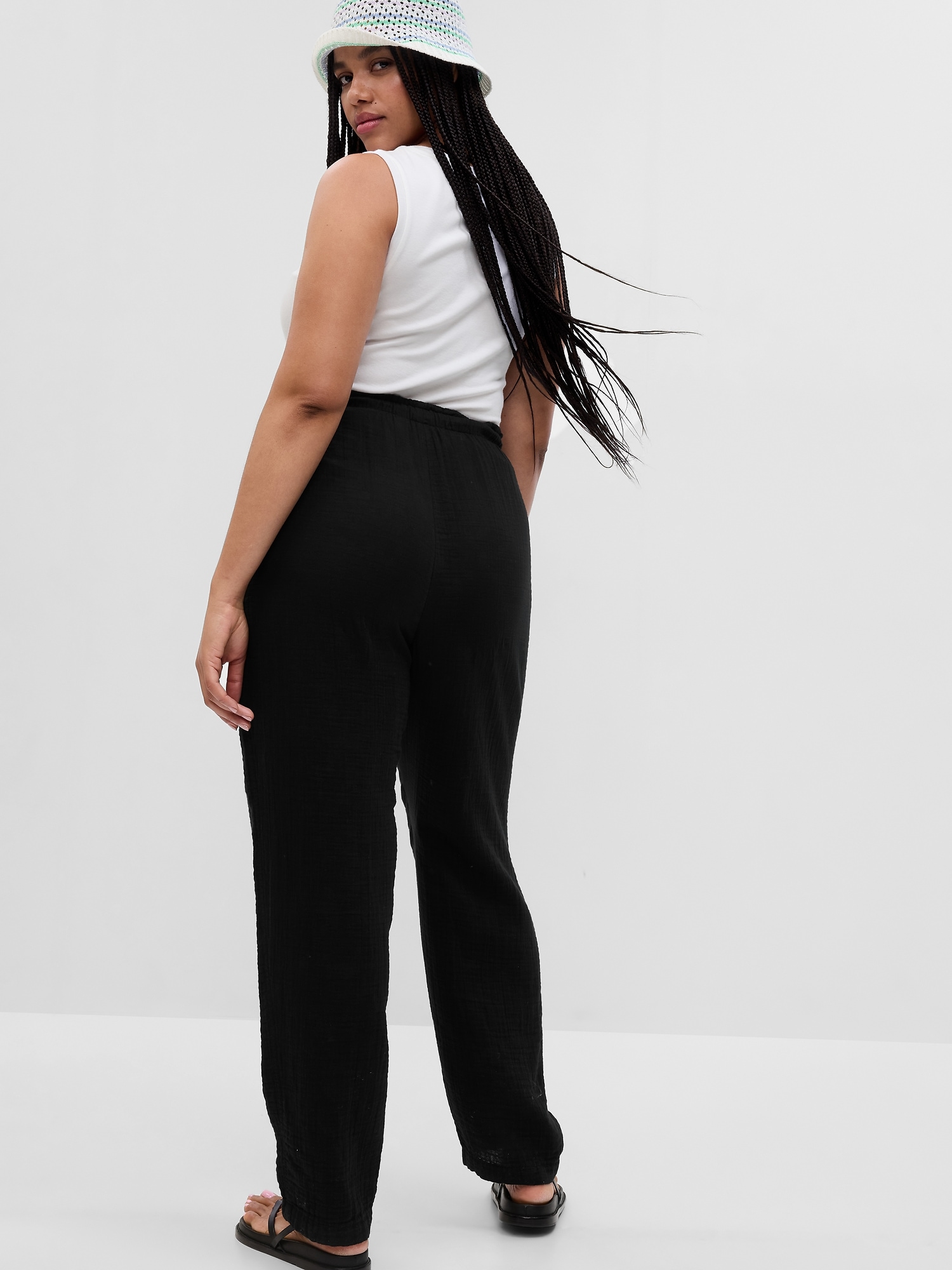 Pantaloni casual pentru femei GAP - negru