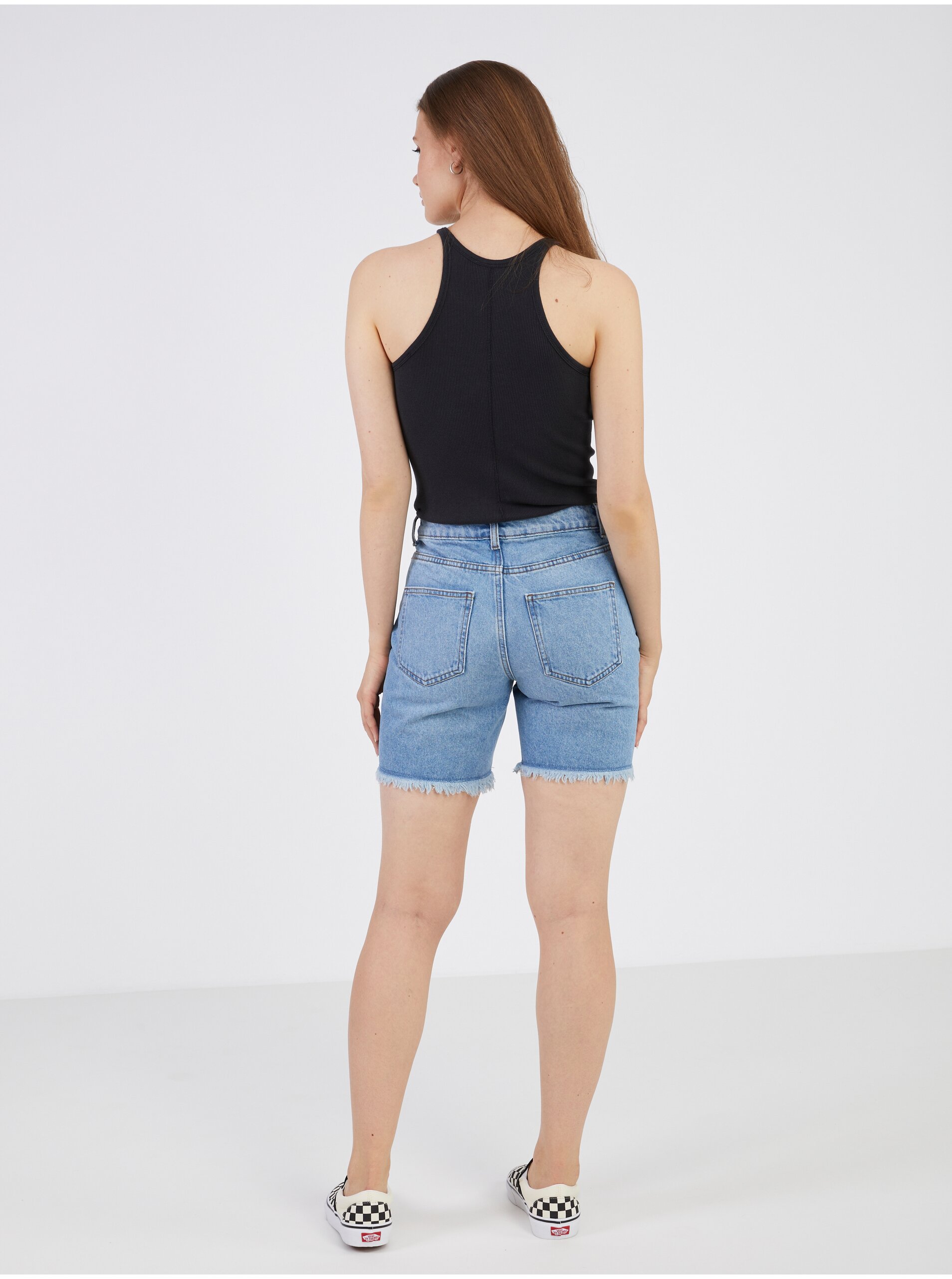 Pantaloni scurti pentru femei Noisy May - albastru