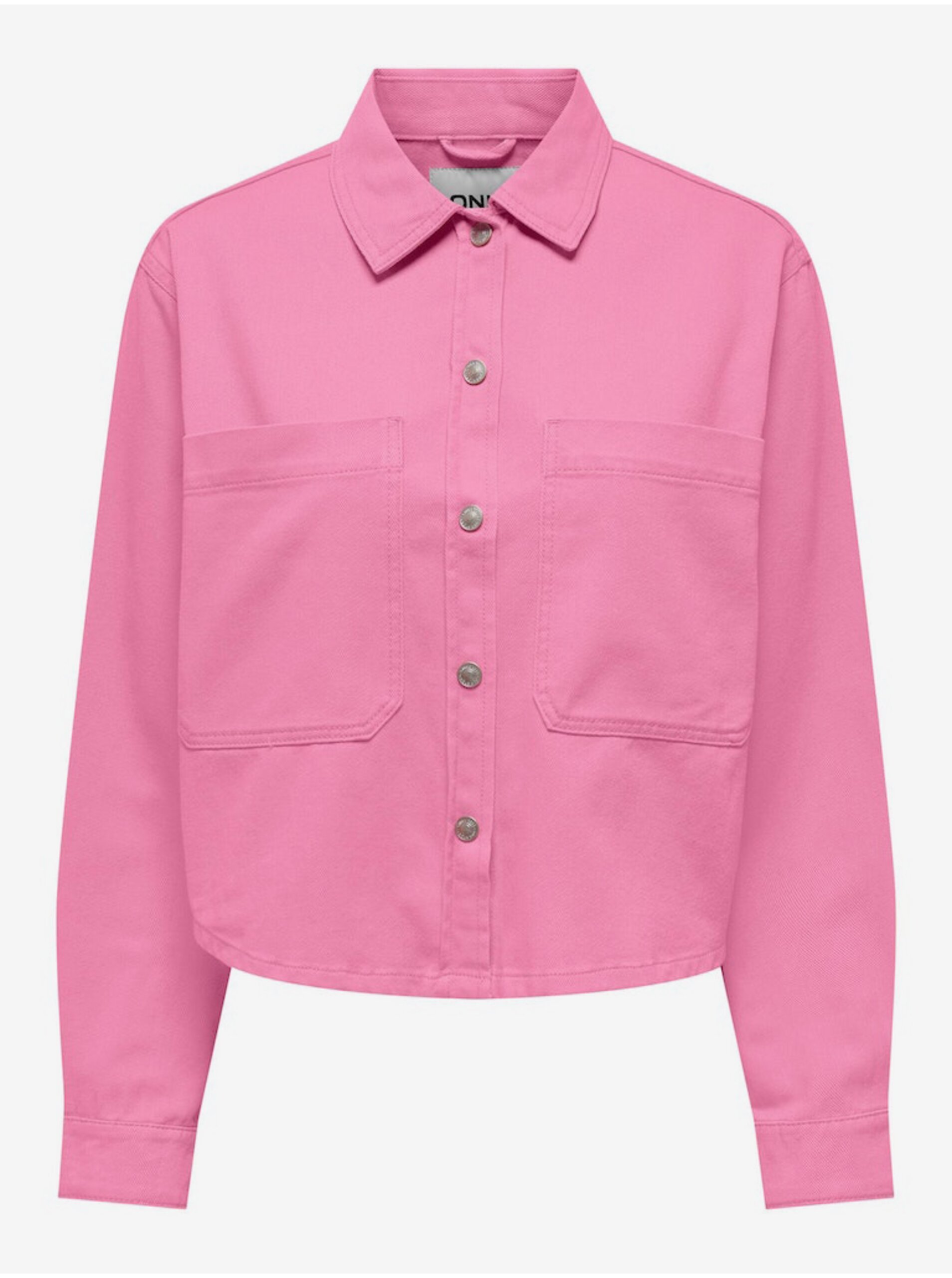 Women's Pink Denim Jacket ONLY Drew - Women