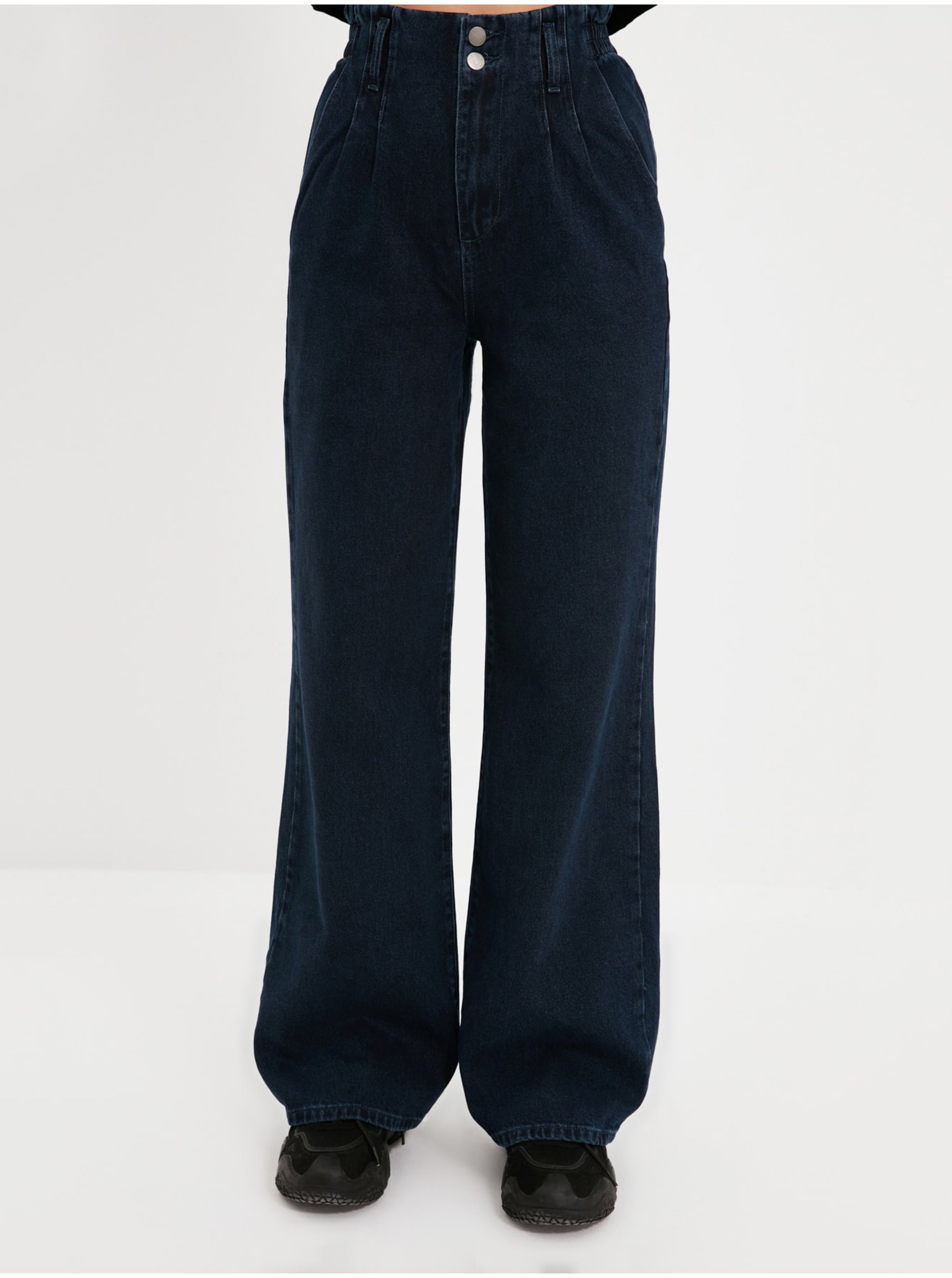Flared, Bootcut pentru femei Trendyol - albastru inchis
