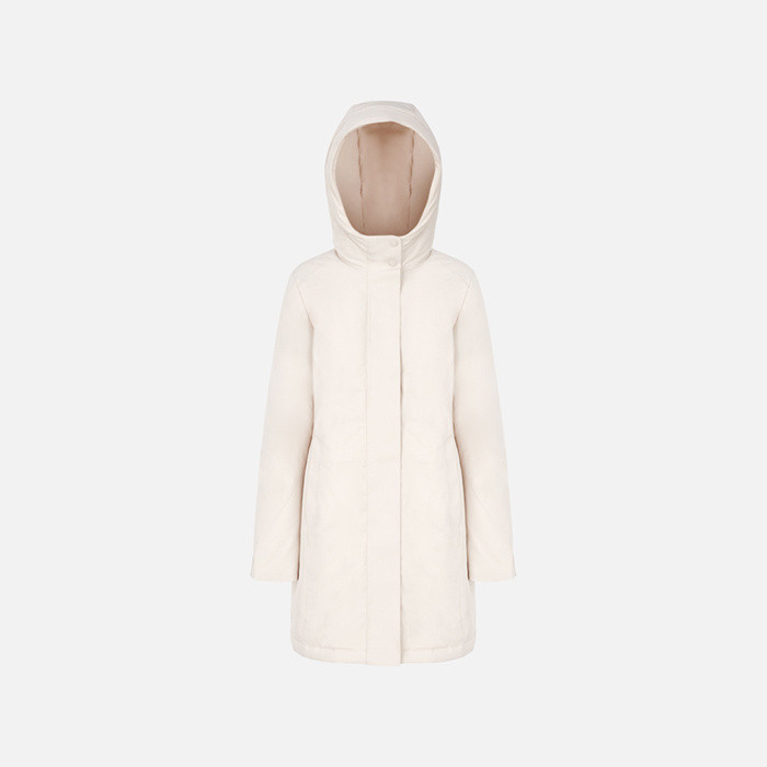 Cream Women's Parka Geox Spherica - Women's