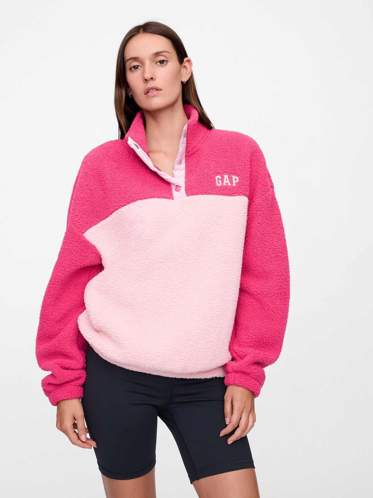 GAP Oversize Sherpa Sweatshirt - Women's