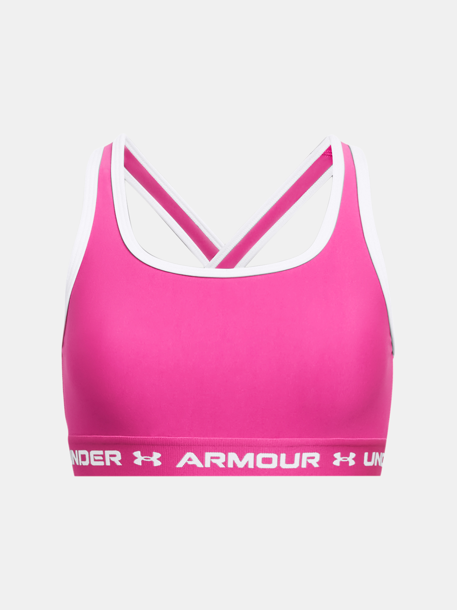 Under Armour G Crossback Mid Solid-PNK Bra - Girls