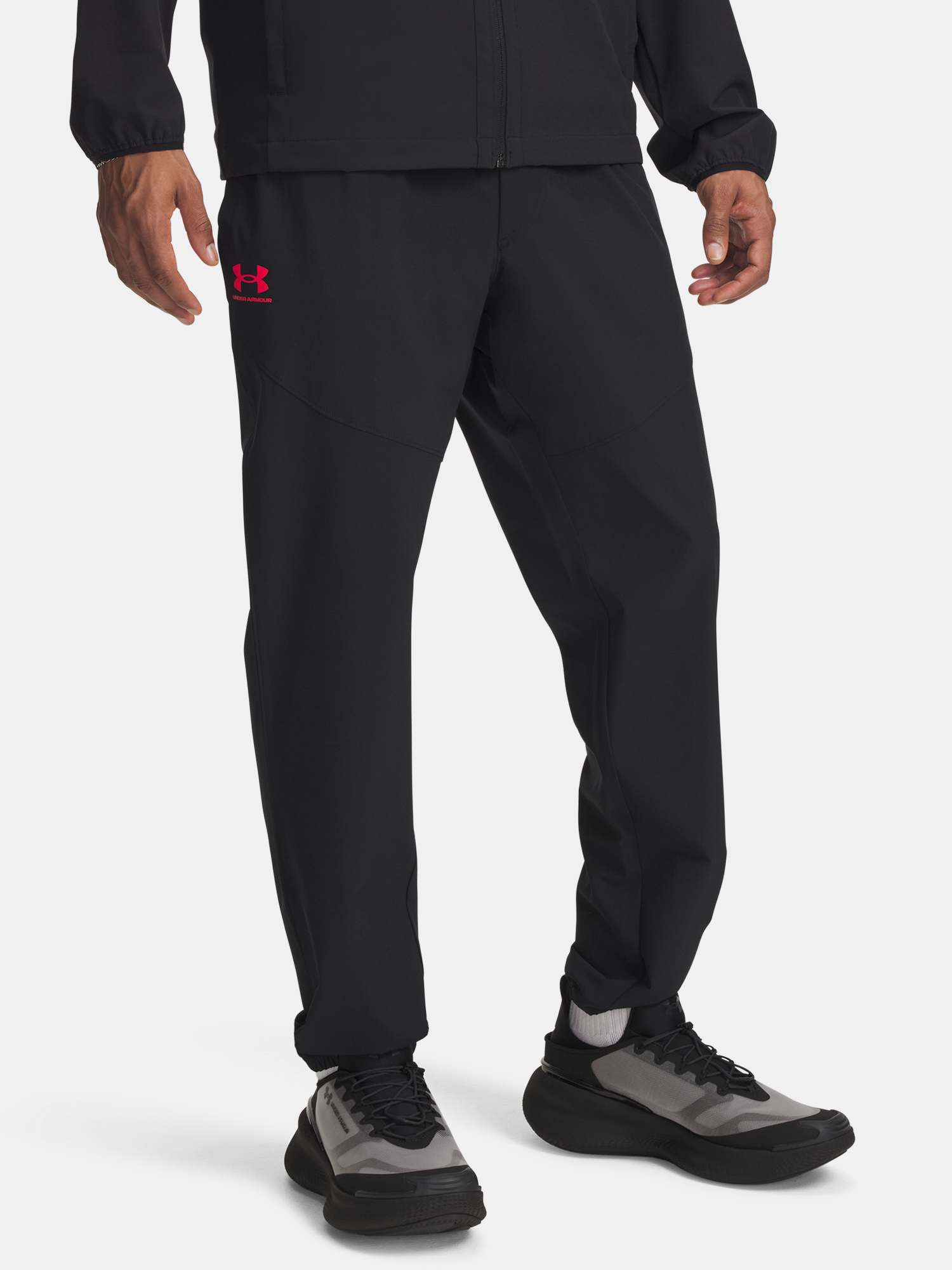 Mens Under Armour UA Vibe Woven Jogger-BLK Sweatpants - Mens