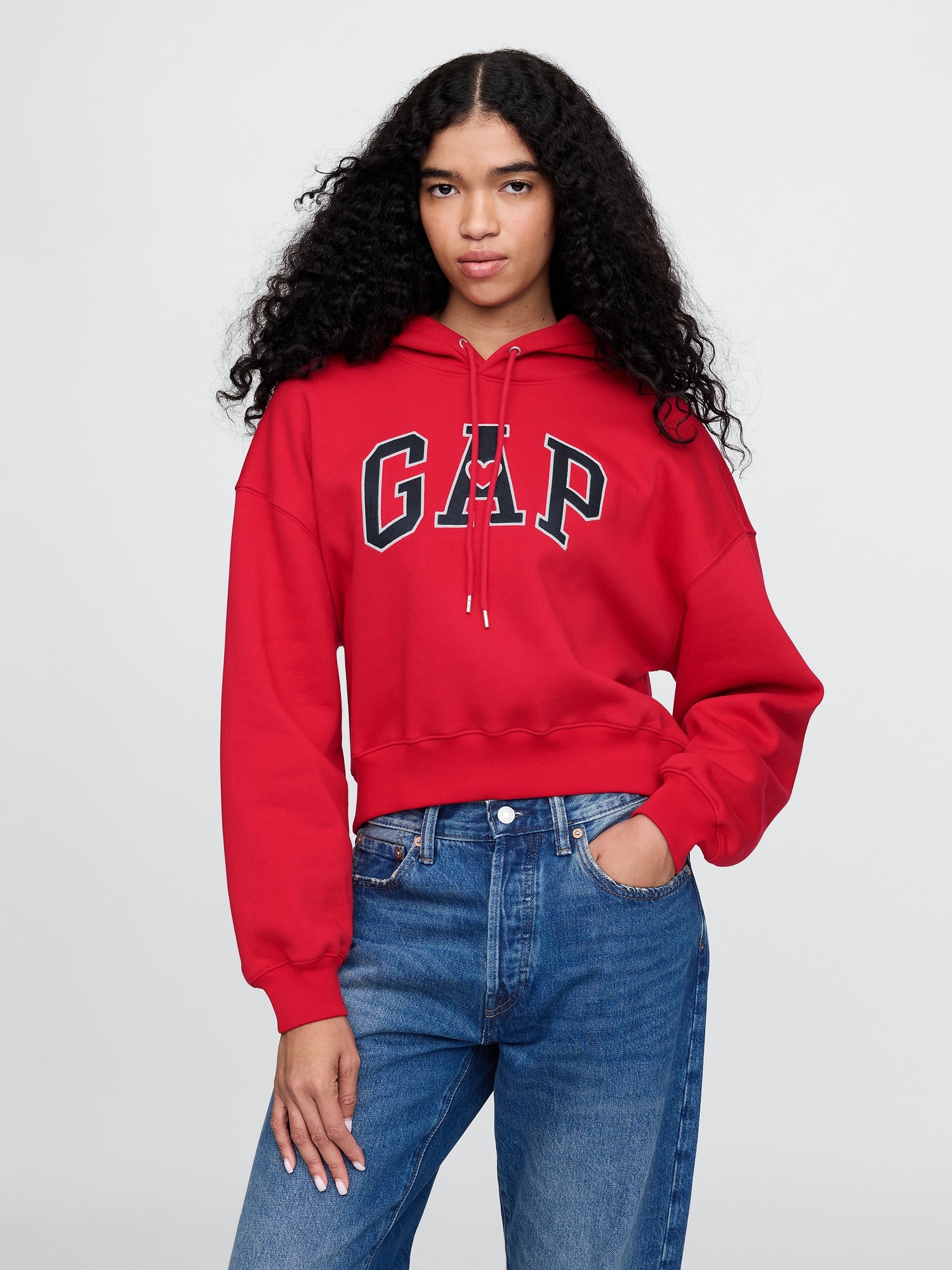GAP Crop sweatshirt with logo - Women&#039;s