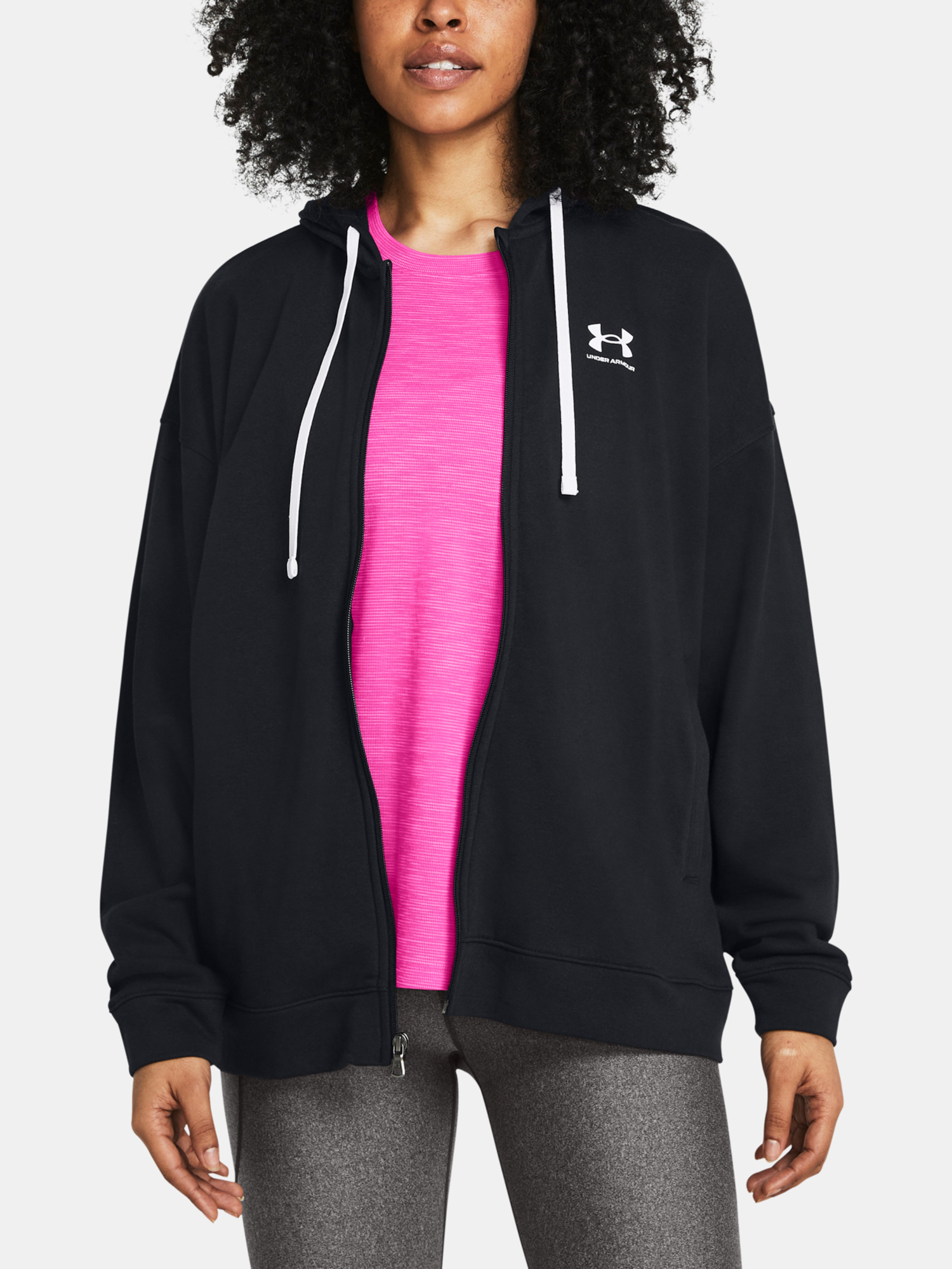 Under Armour Women's sweatshirt UA Rival Terry OS FZ Hooded - Women's