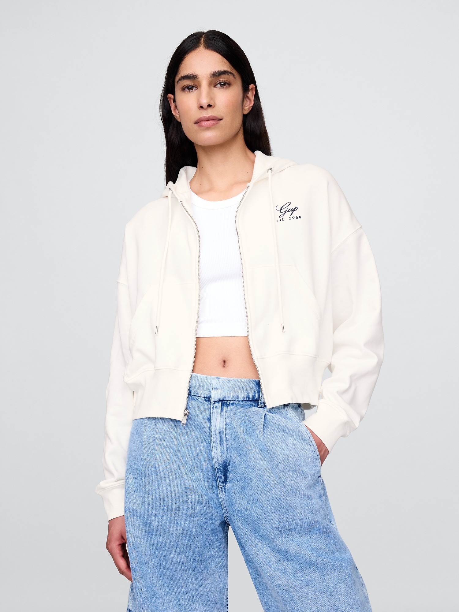 GAP Oversize sweatshirt with VintageSoft Americana logo - Women&#039;s