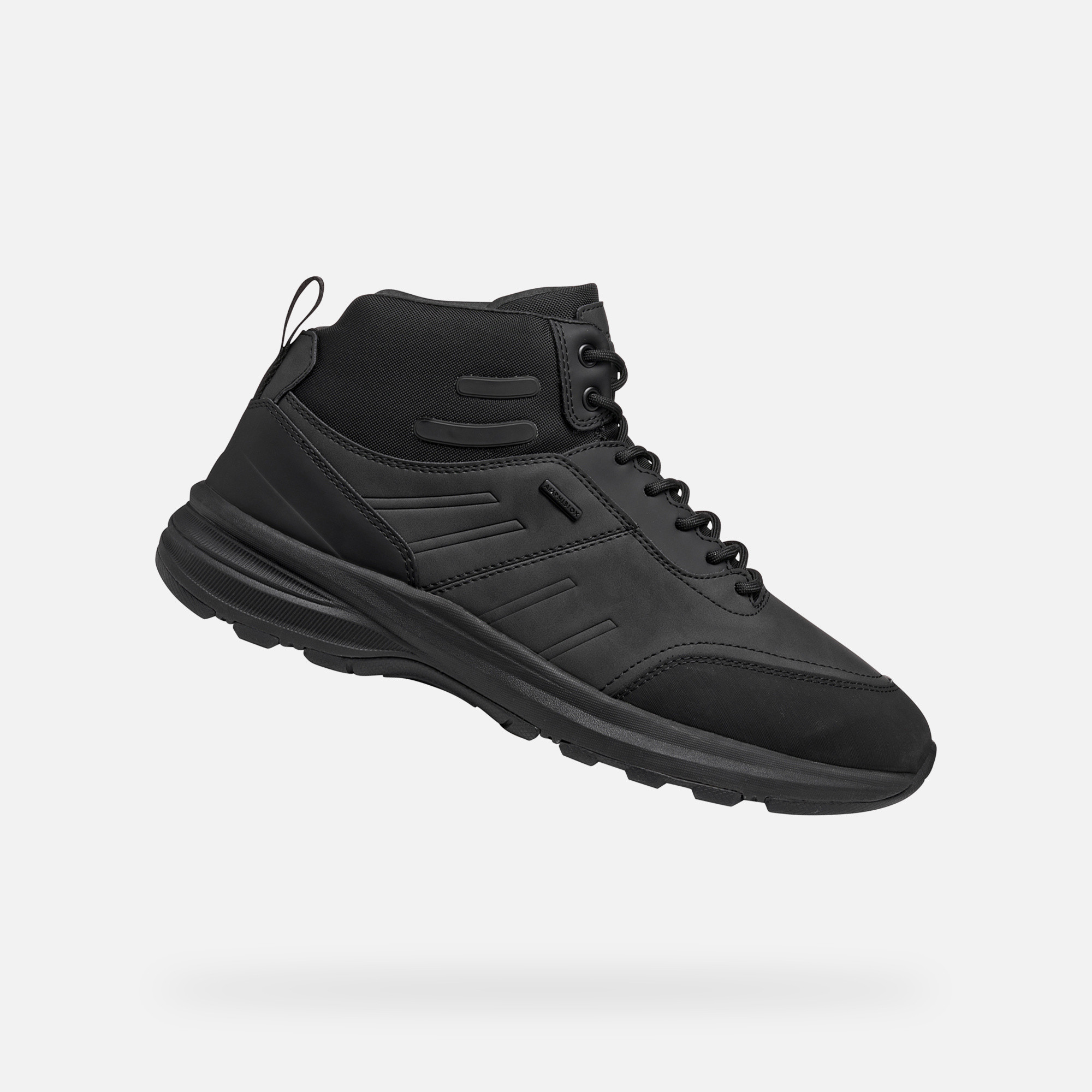 Mens Black Sneakers Geox Senales ABX - Mens