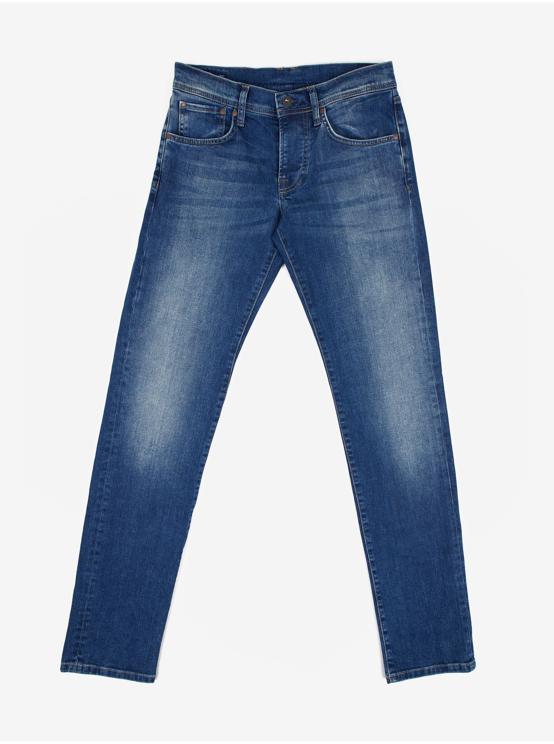 Dark blue men's slim fit jeans Pepe Jeans Cane - Men