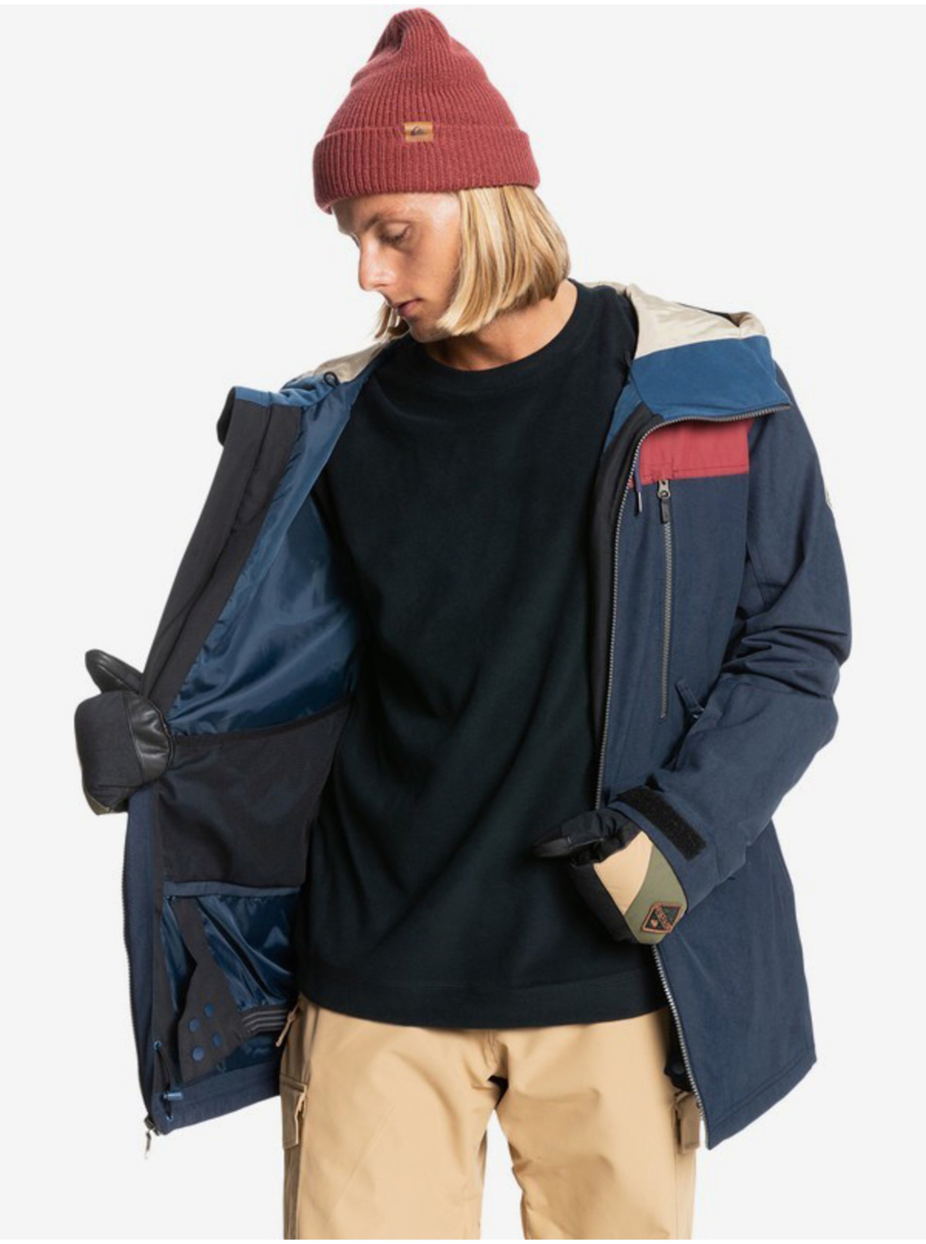 Men&#039;s Dark Blue Jacket Quiksilver Fairbanks - Men&#039;s