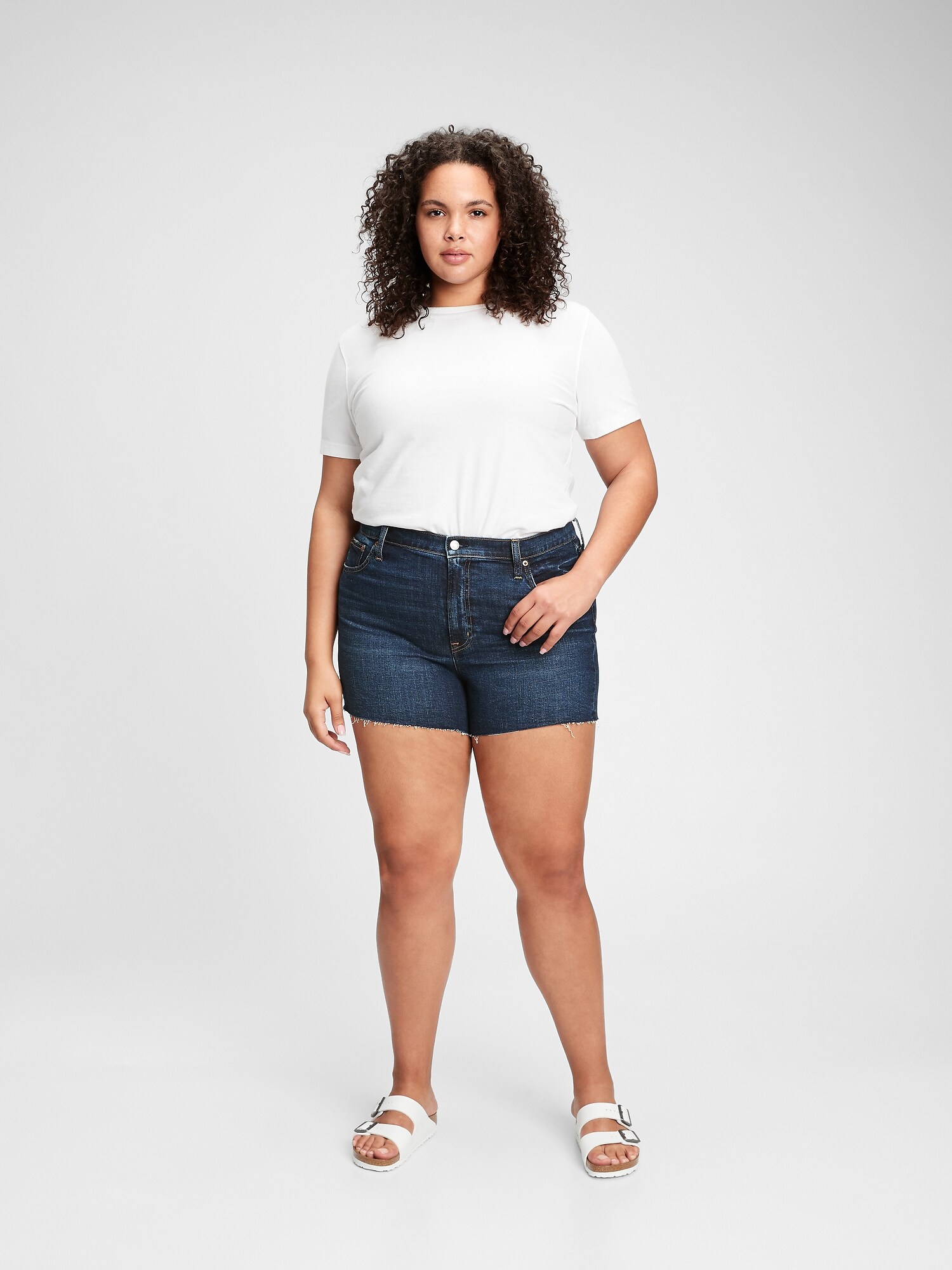 Pantaloni scurti pentru femei GAP - albastru inchis