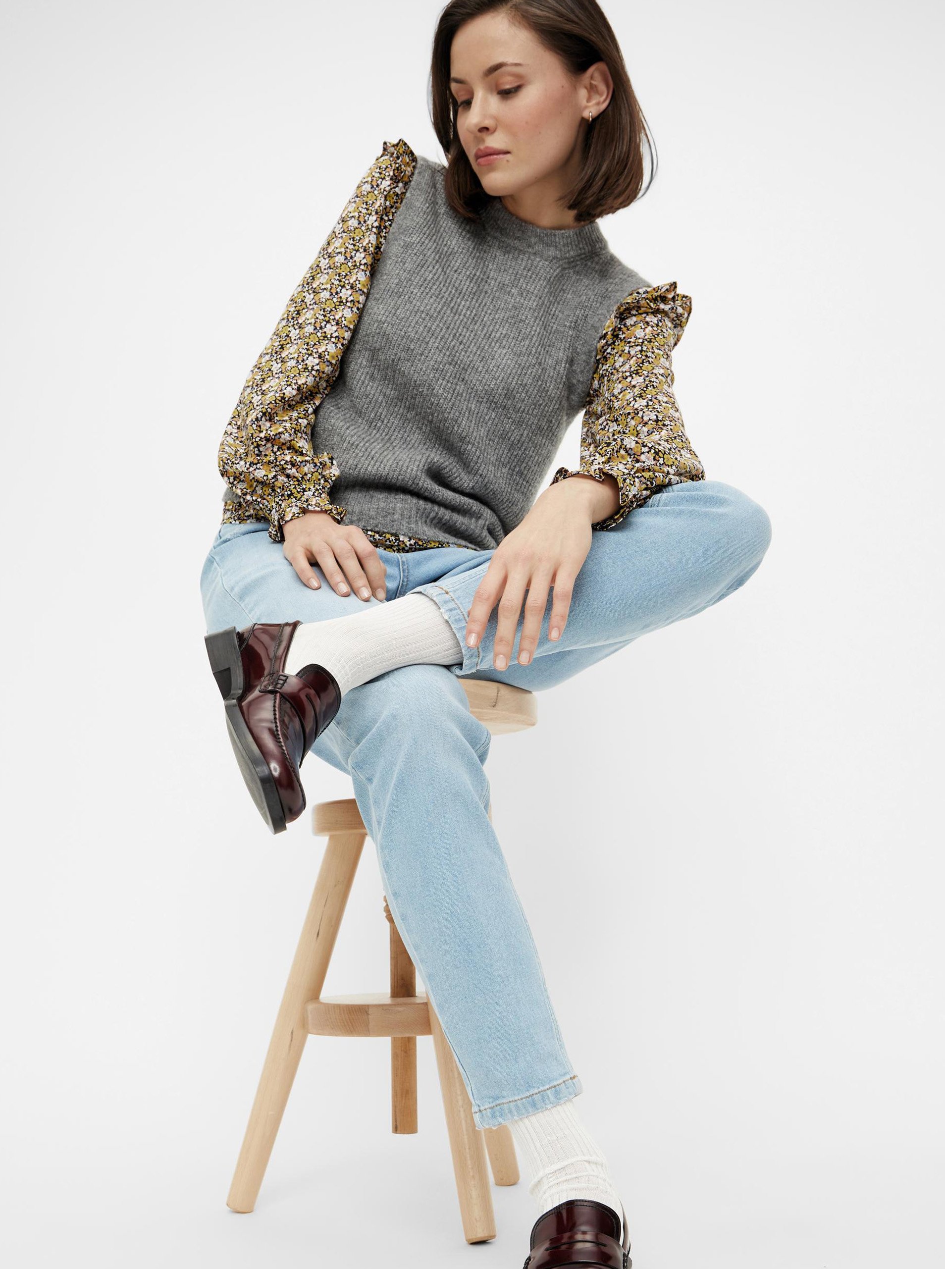 Boyfriend, Mom pentru femei Pieces - albastru deschis