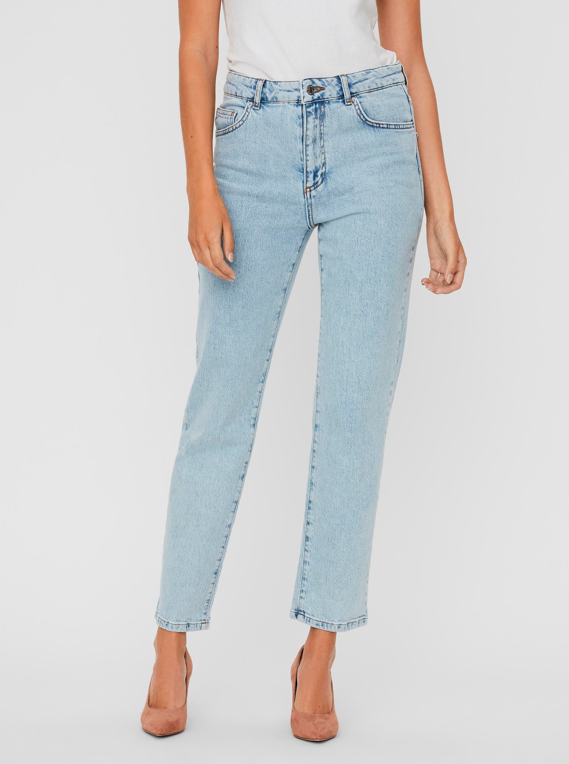 Straight fit pentru femei VERO MODA - albastru deschis