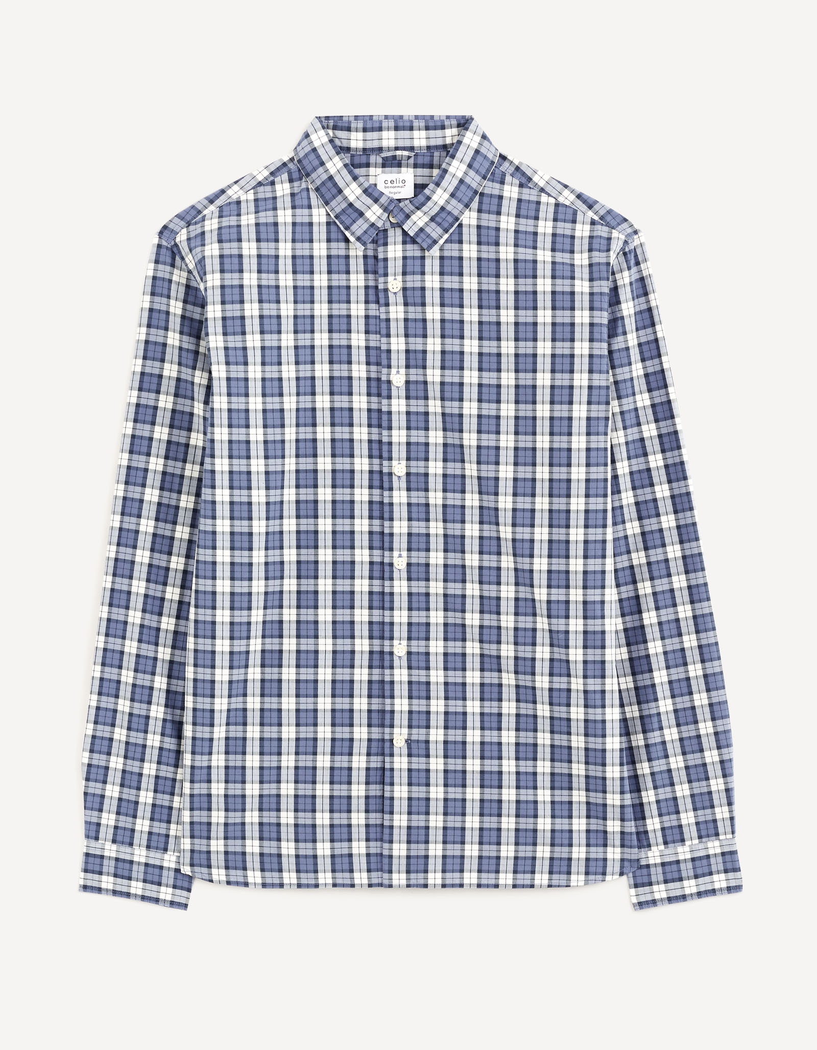 Camasi casual pentru barbati Celio - albastru, alb