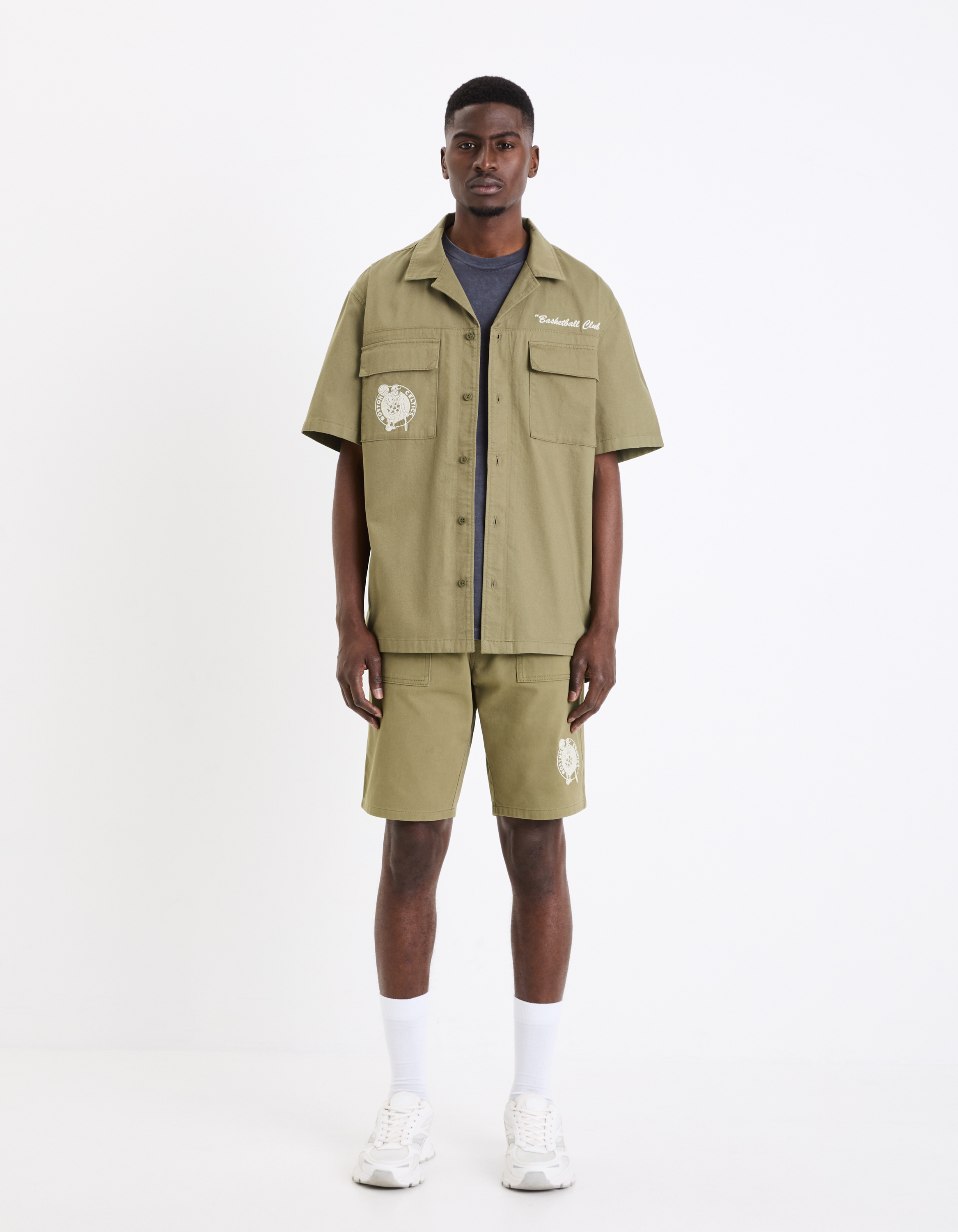 Camasi casual pentru barbati Celio - kaki
