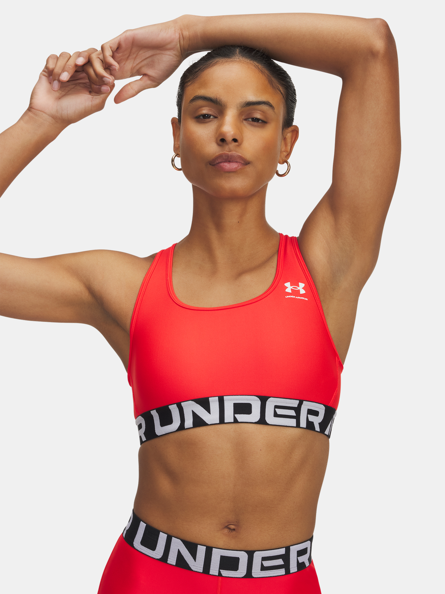 Womens bra Under Armour UA HG Mid Branded-RED - Womens