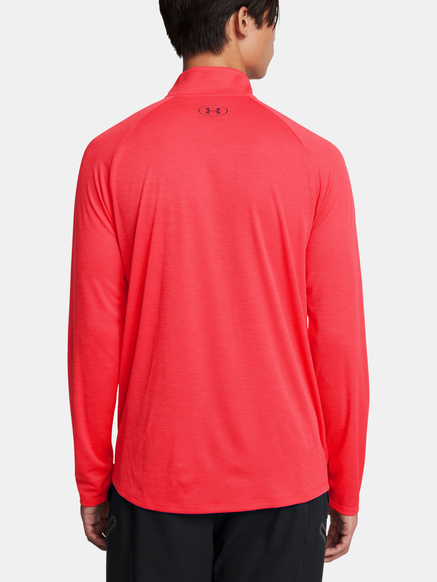 Men's T-shirt Under Armour UA Tech Textured 1/2 Zip-RED - Men's