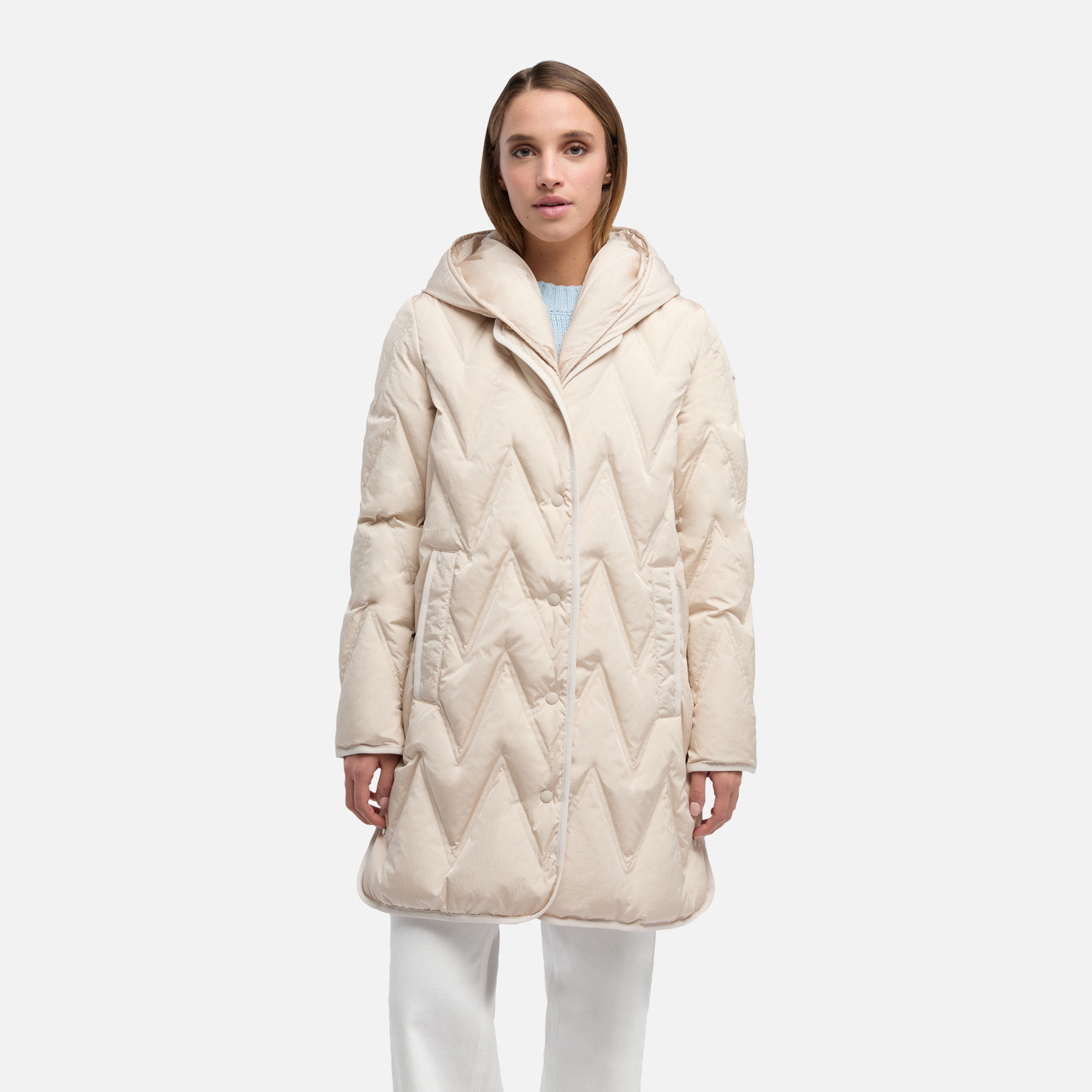 Cream Women's Down Jackets Geox Plummery - Women's