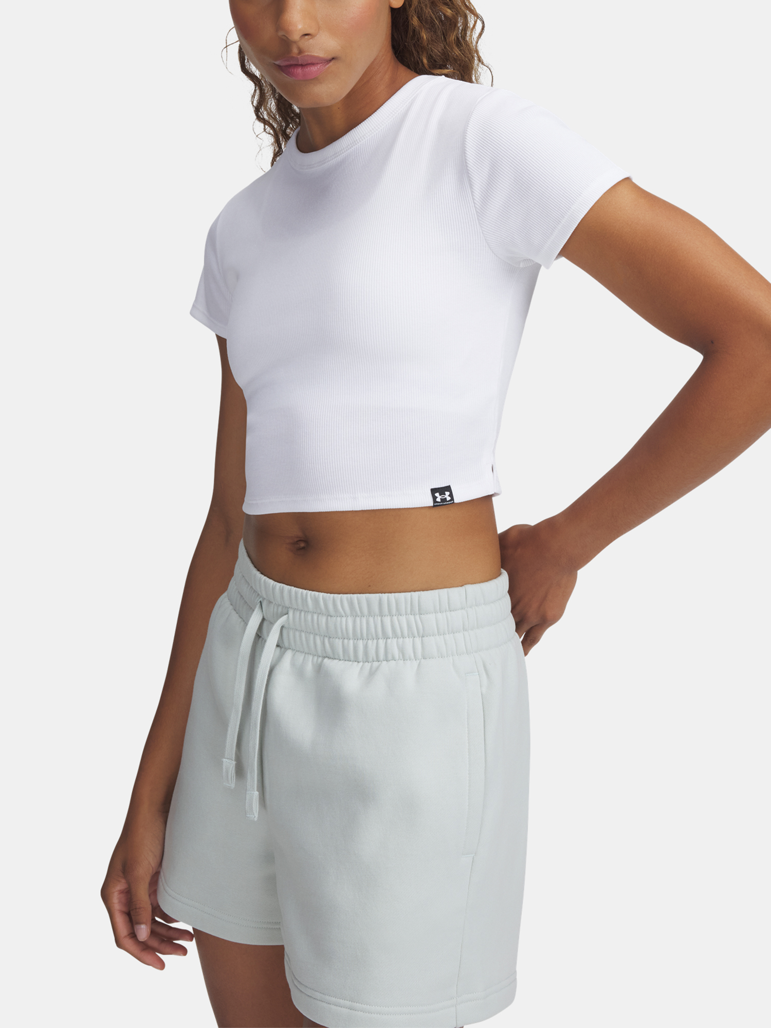 Womens T-shirt Under Armour UA Rival Rib Baby Tee - Womens
