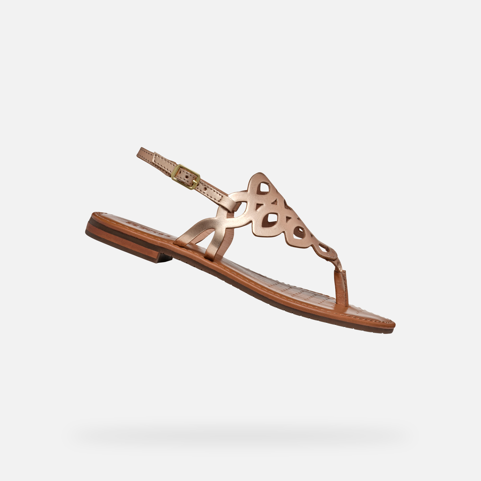 Gold womens sandals Geox Sozy S - Womens