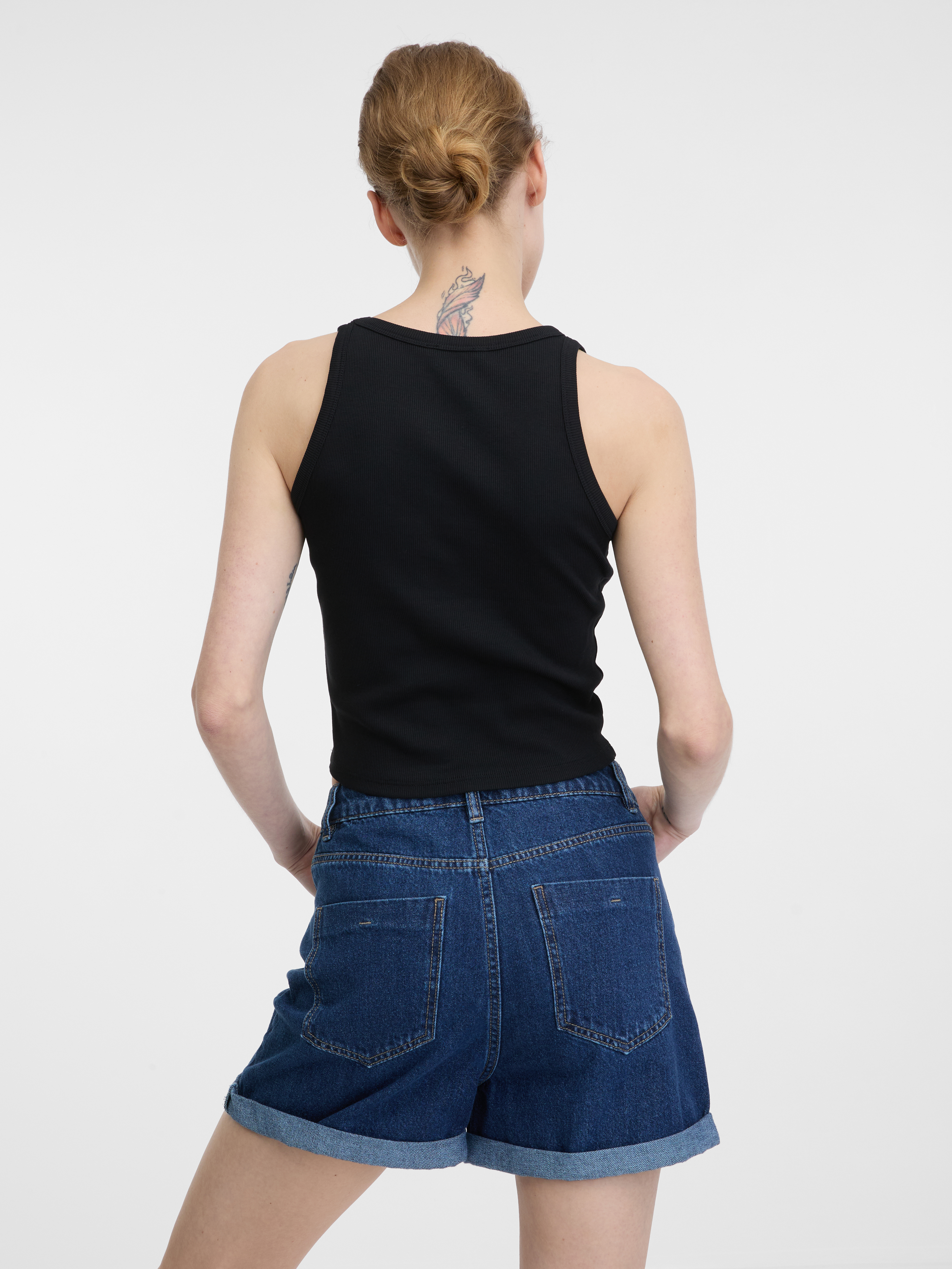 Black women's crop tank top ORSAY - Women's