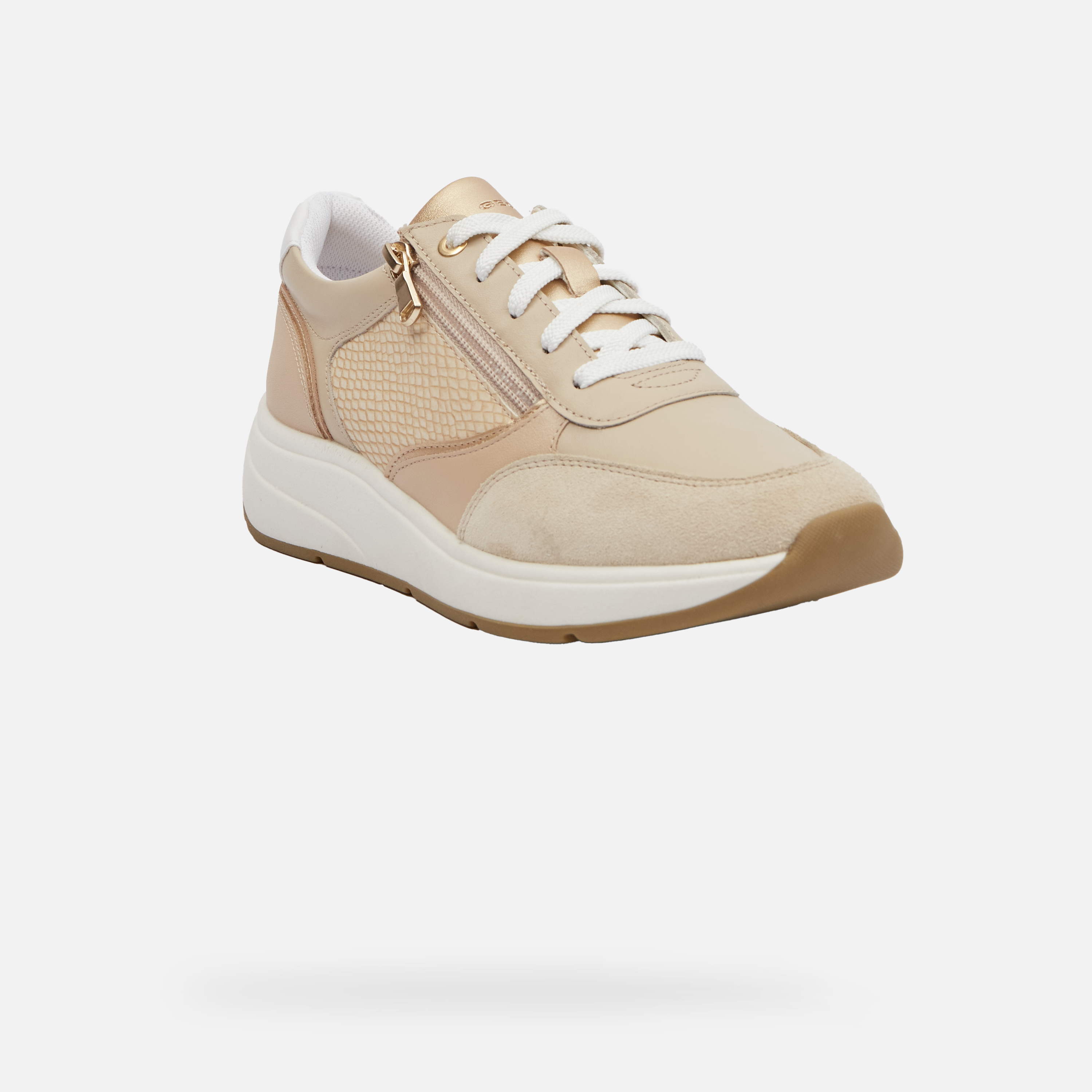 Beige women's sneakers Geox Cristael - Women's