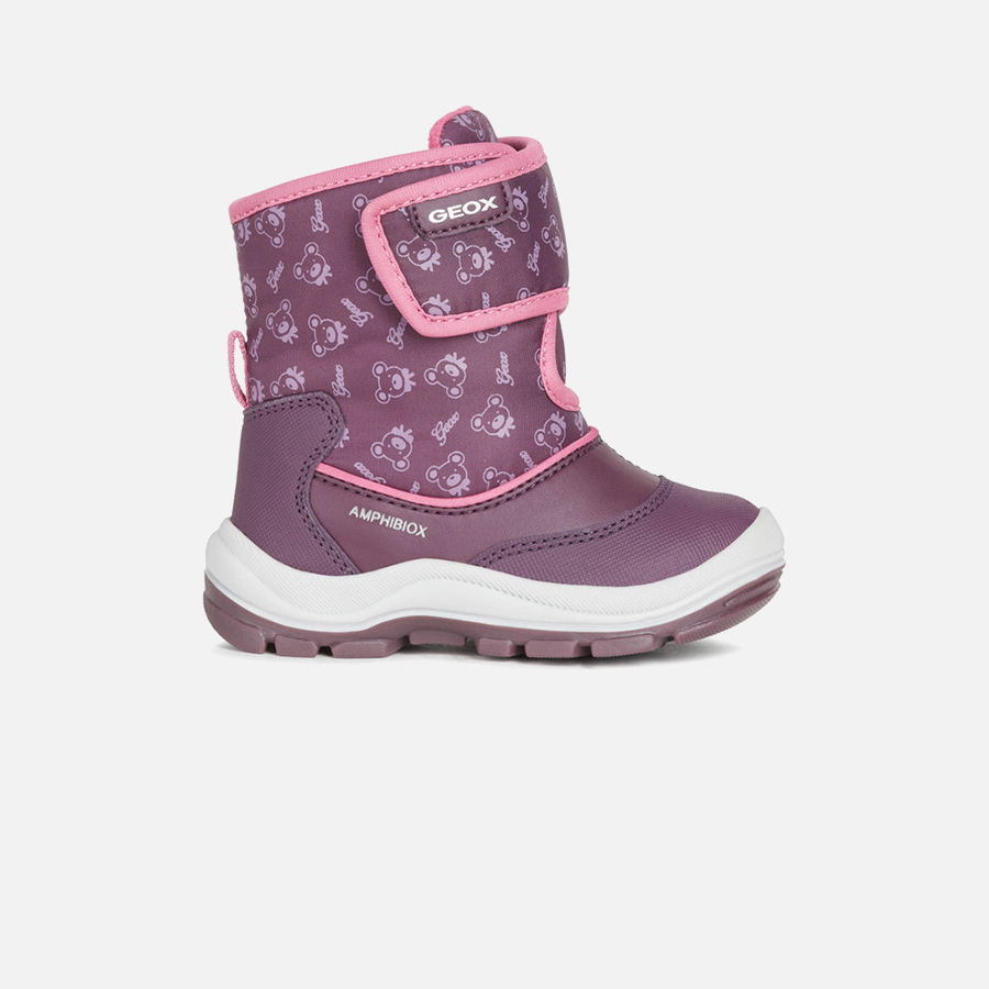 Pink Girls Ankle Boots Geox Flanfil ABX - Girls
