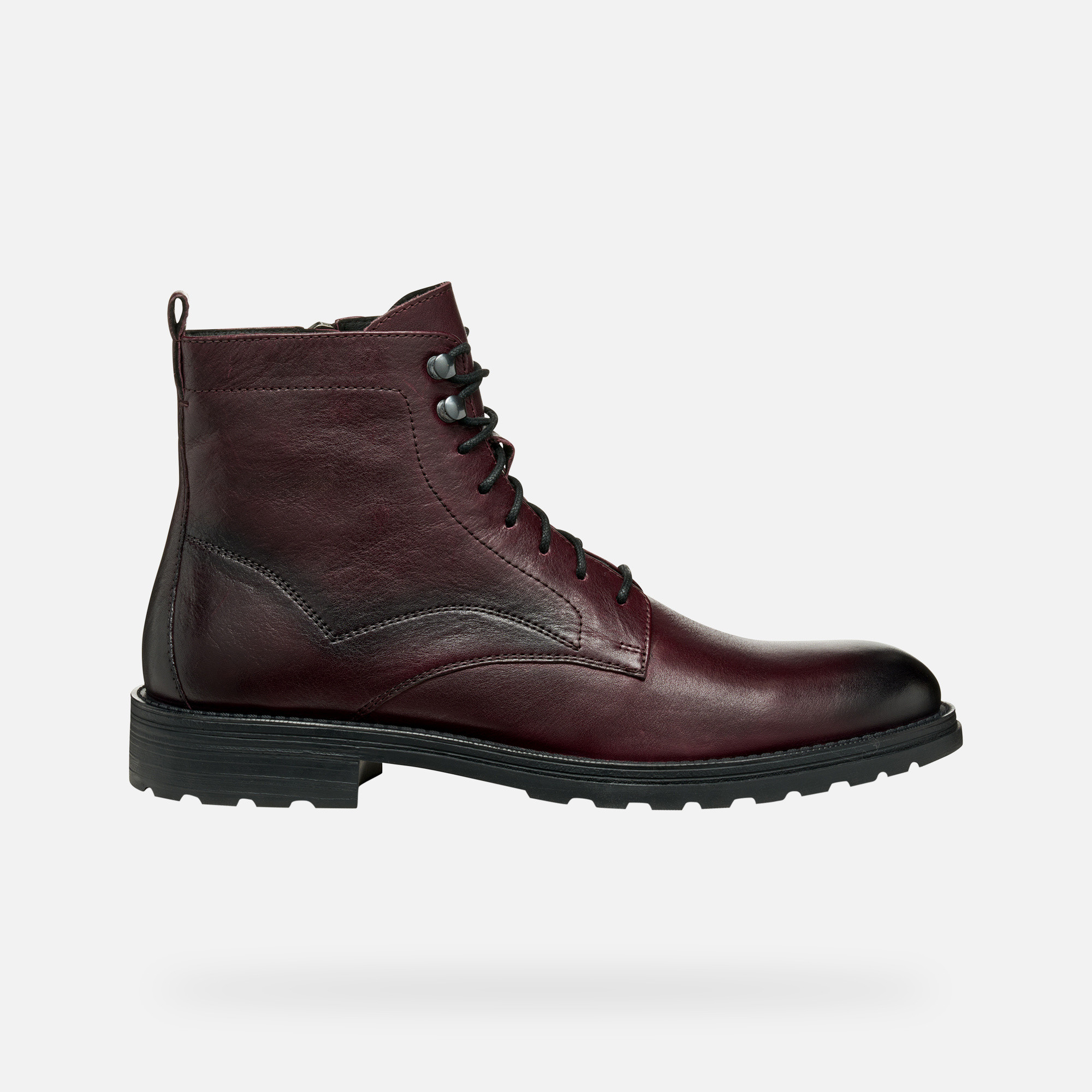 Burgundy men&#039;s ankle boots Geox Redclif - Men&#039;s