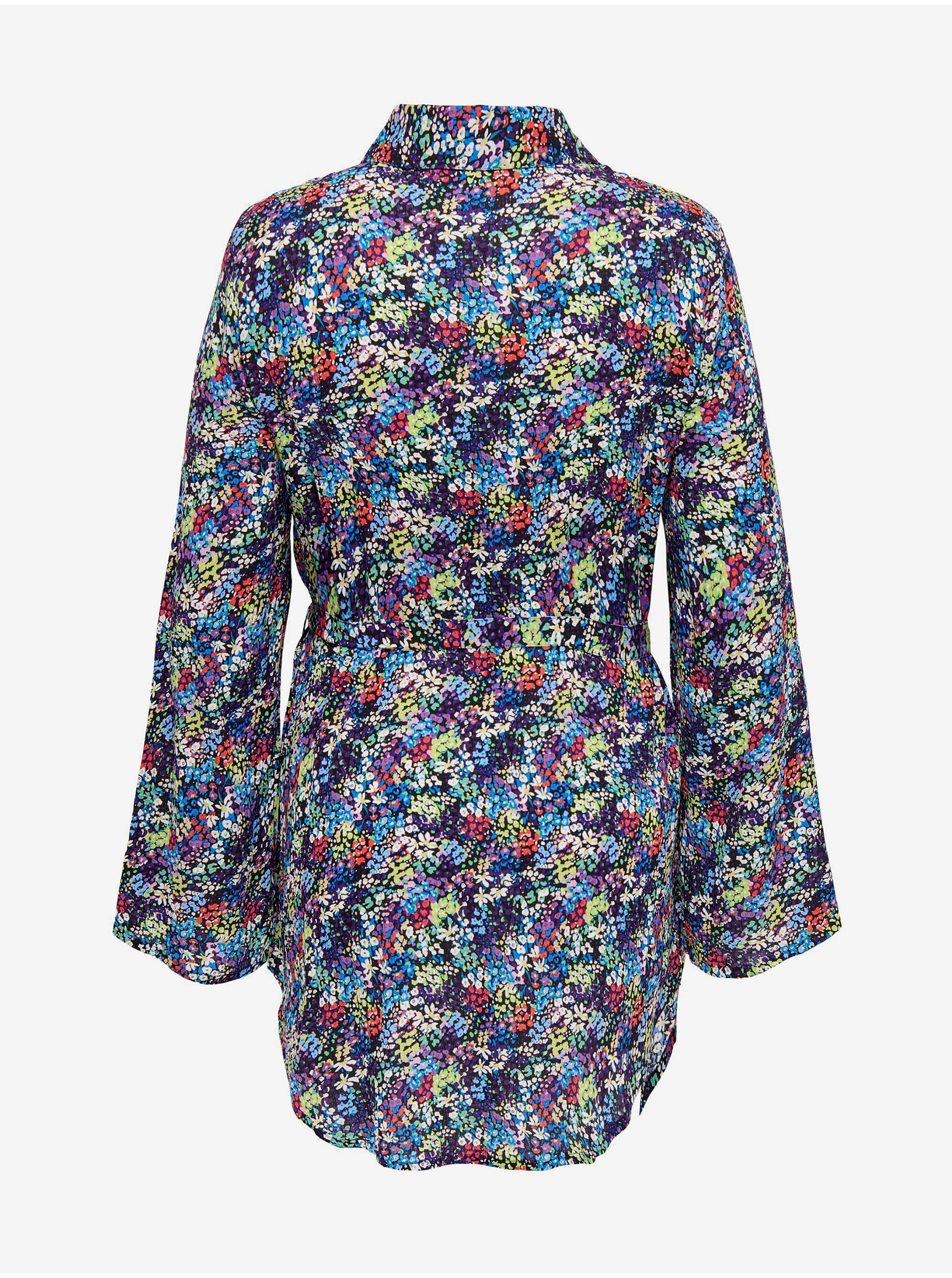 Rochii casual pentru femei ONLY CARMAKOMA - albastru inchis, mov, galben