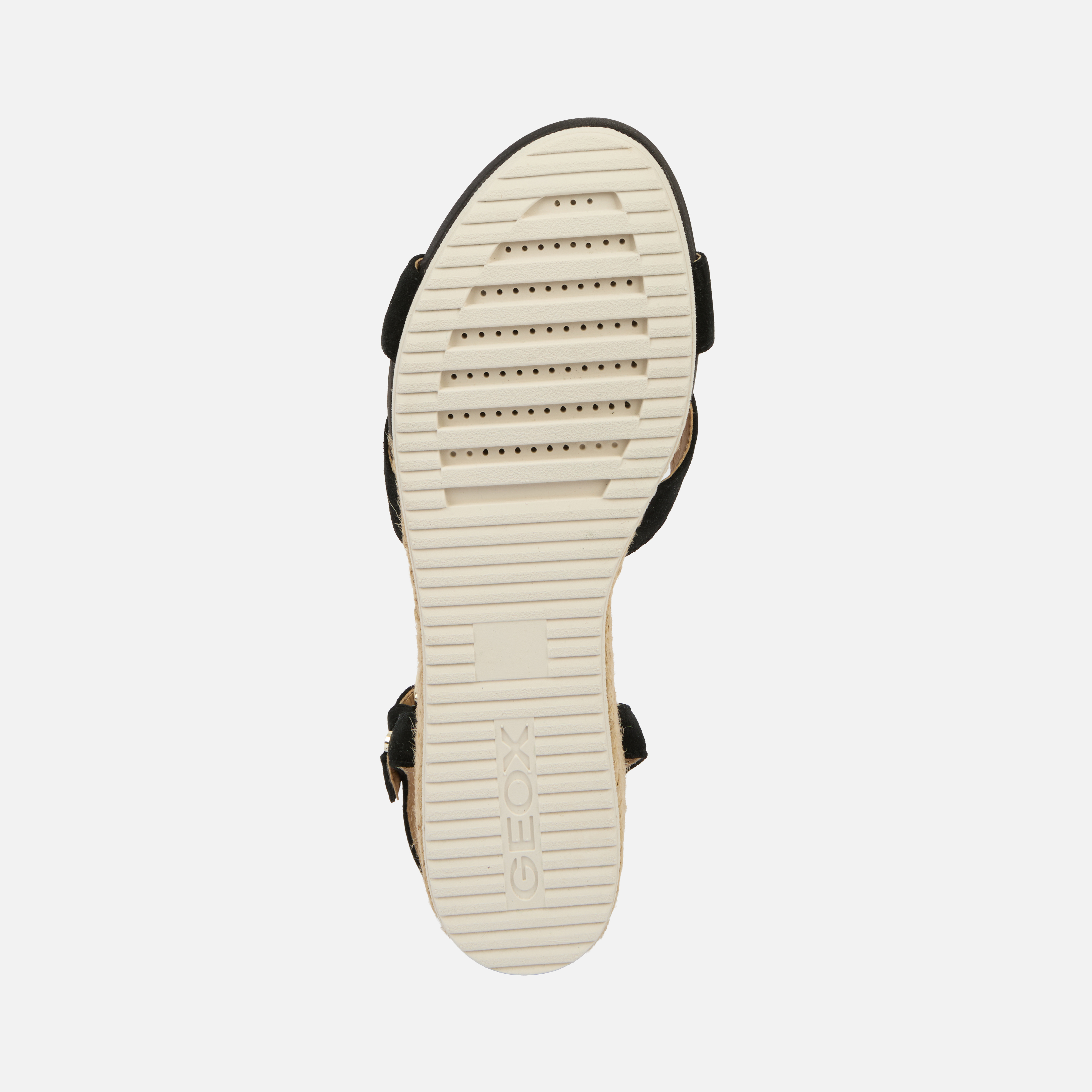 Sandale cu platformă Geox Ischia Corda negre