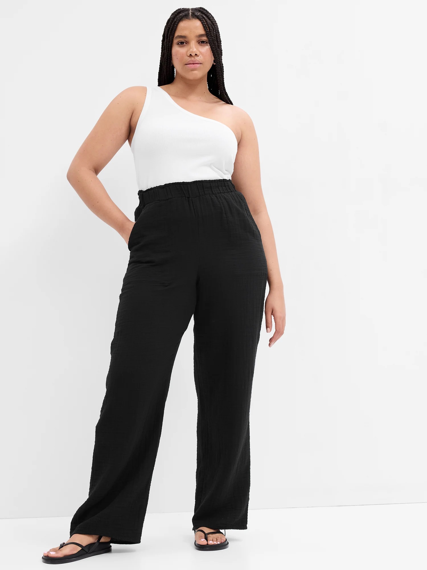 Pantaloni chino pentru femei GAP - negru