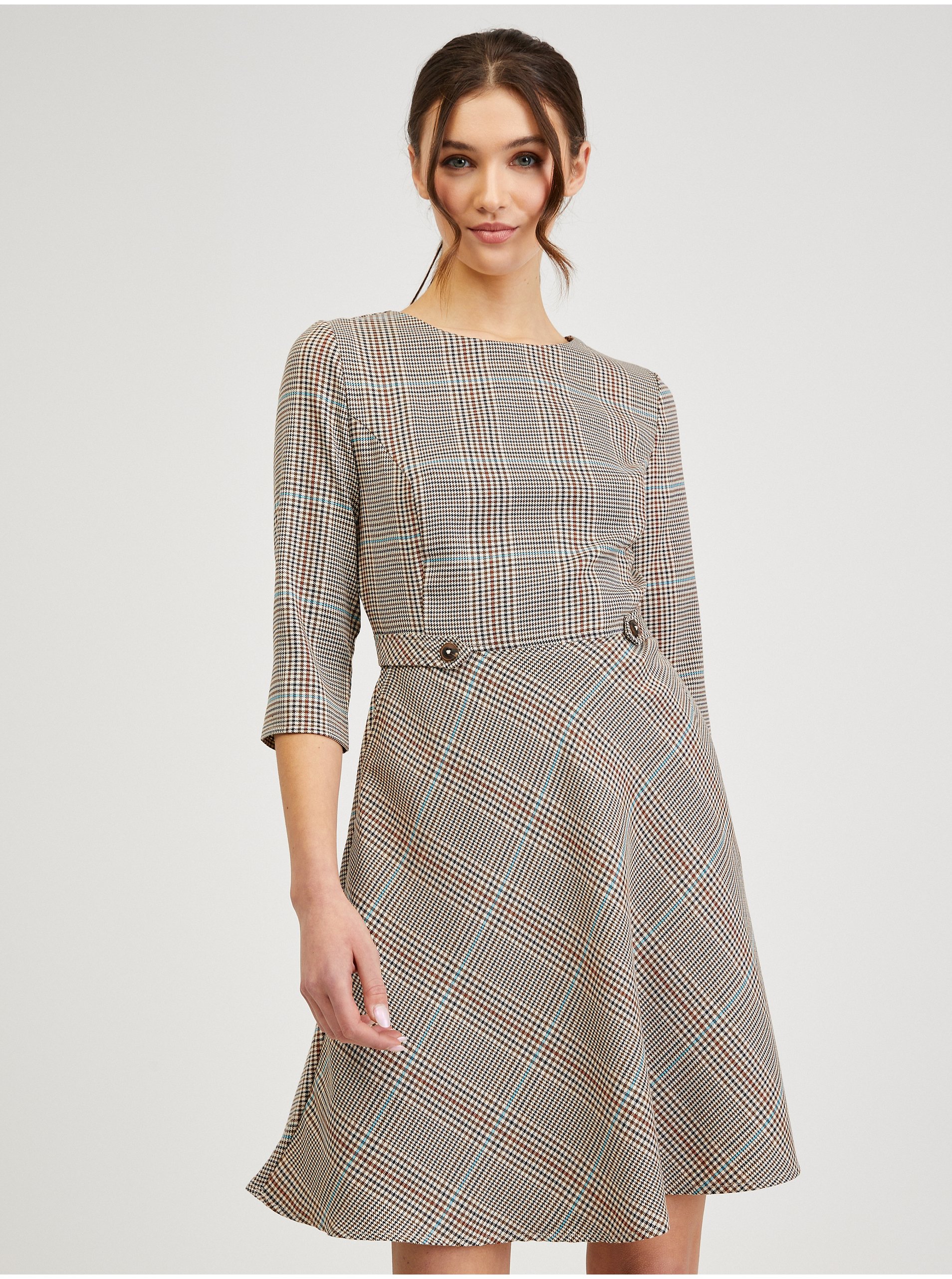 Brown Checkered Dress ORSAY - Ladies