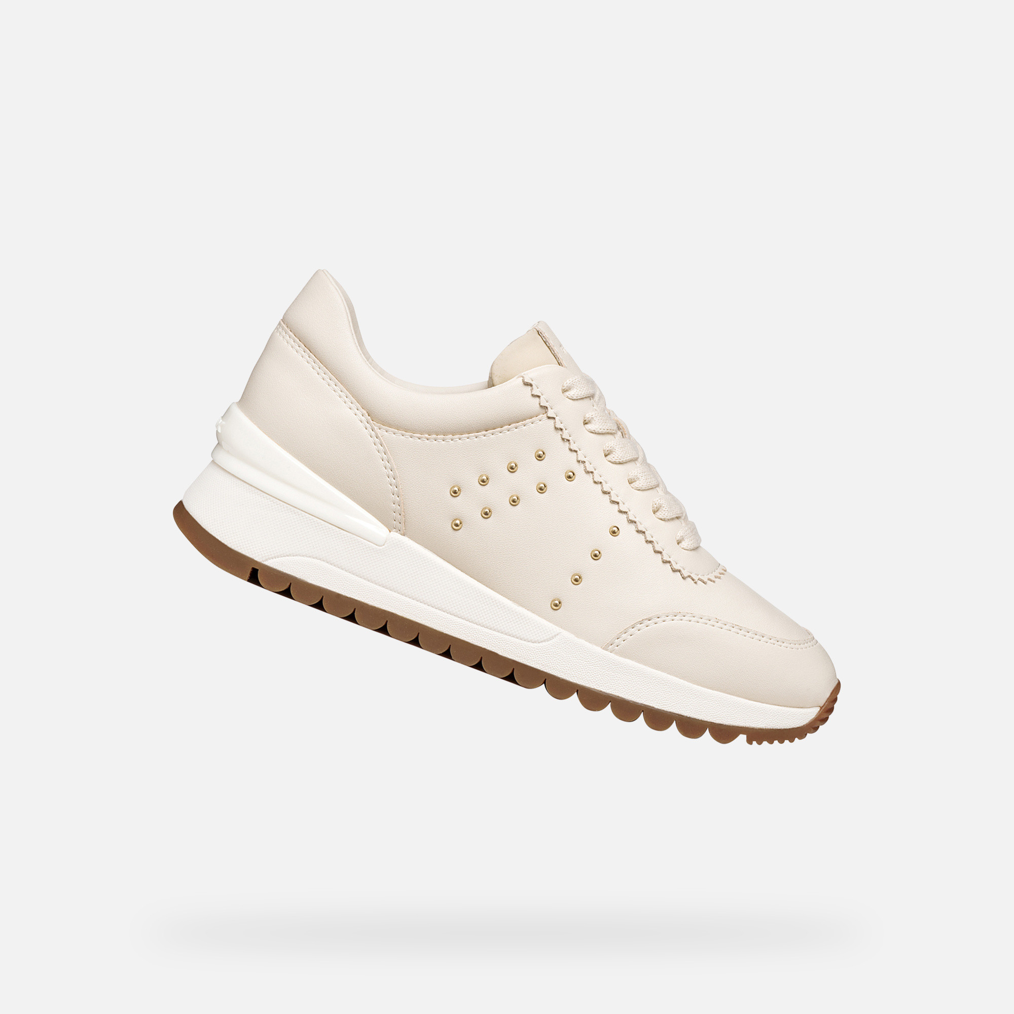 Krémové dámske tenisky Geox Desya