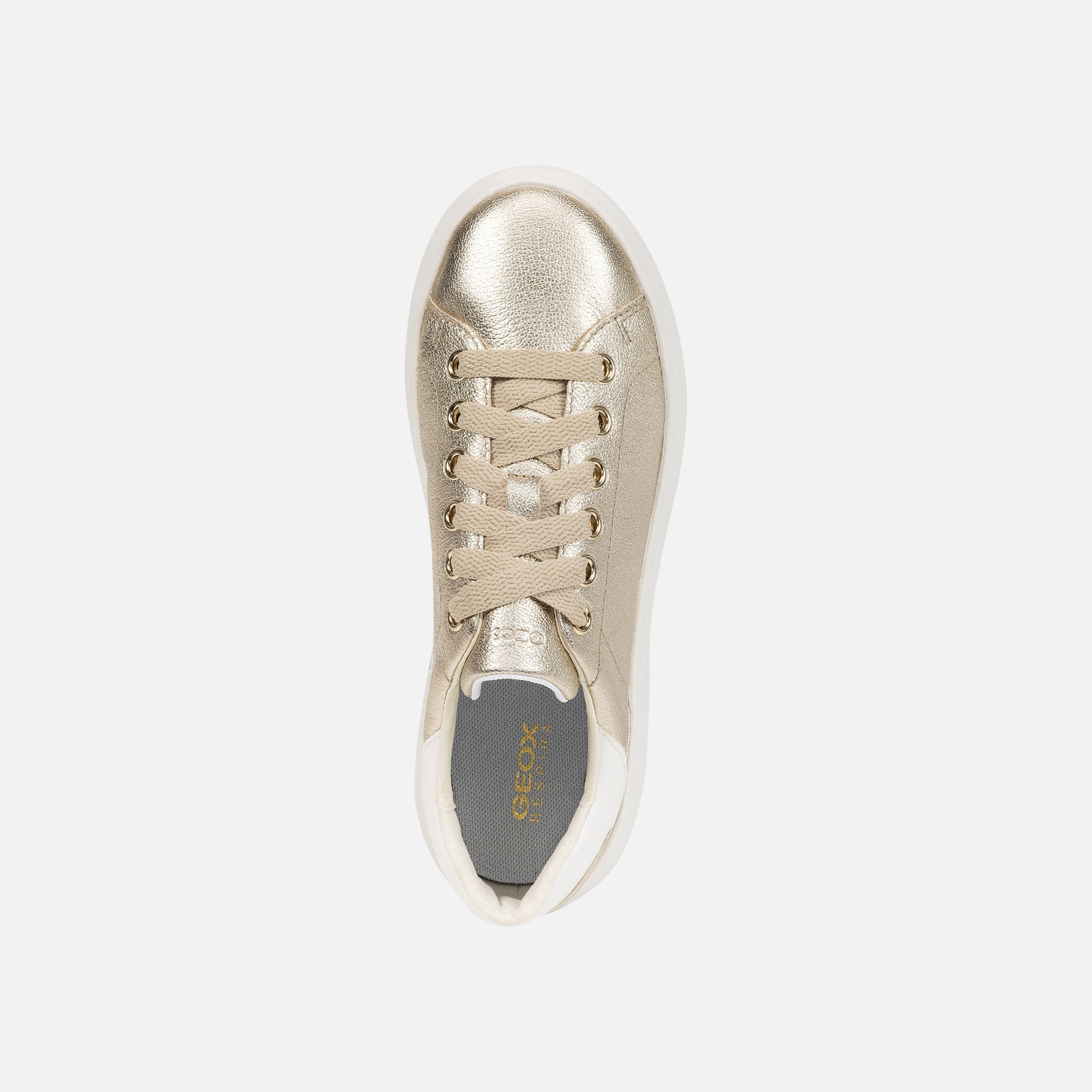 Gold women&#039;s sneakers Geox Spherica EC4.1 - Women&#039;s
